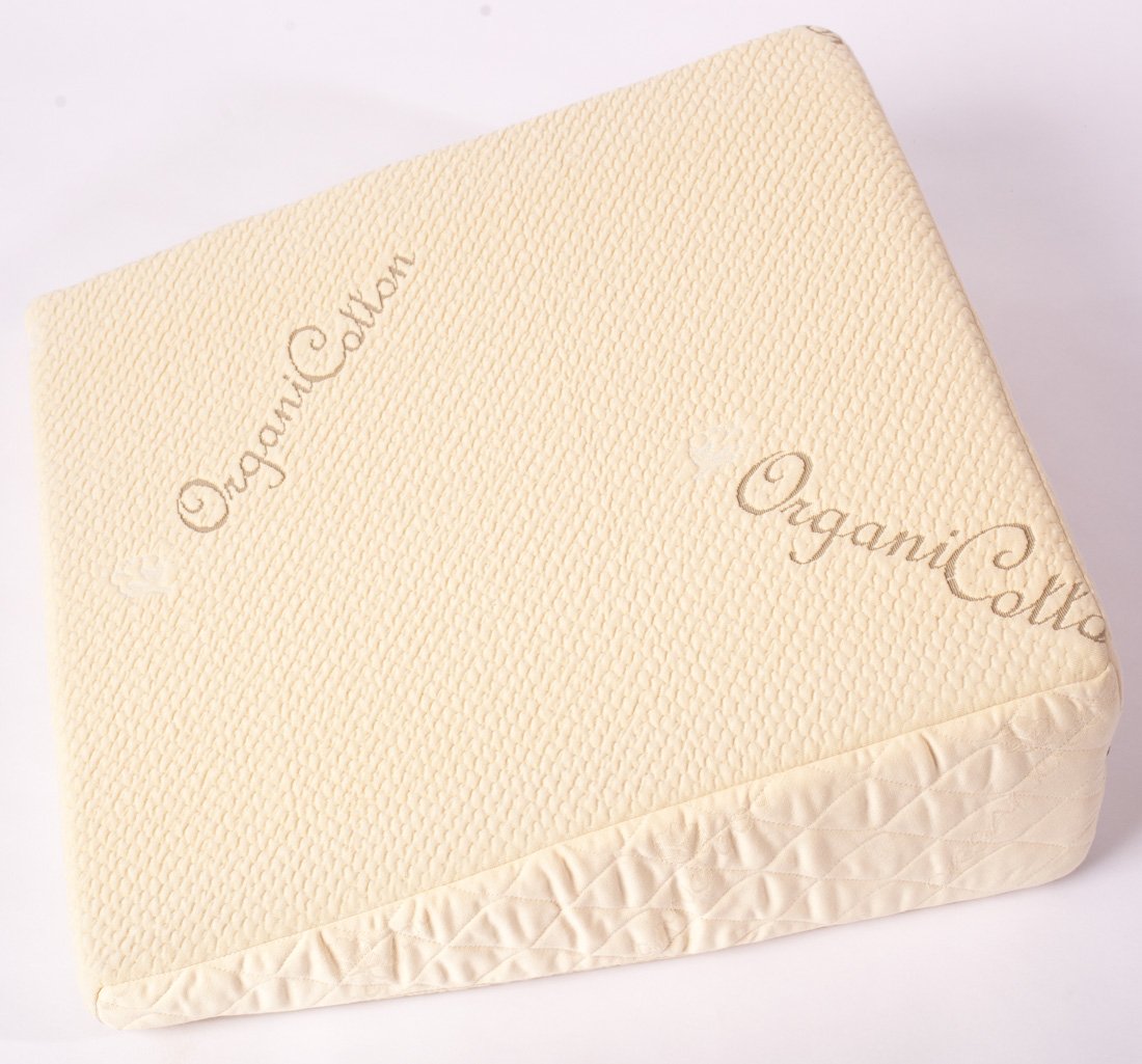 8" Natural Durable Latex Reflux Bed Wedge Pillow with Natural Organic Cotton