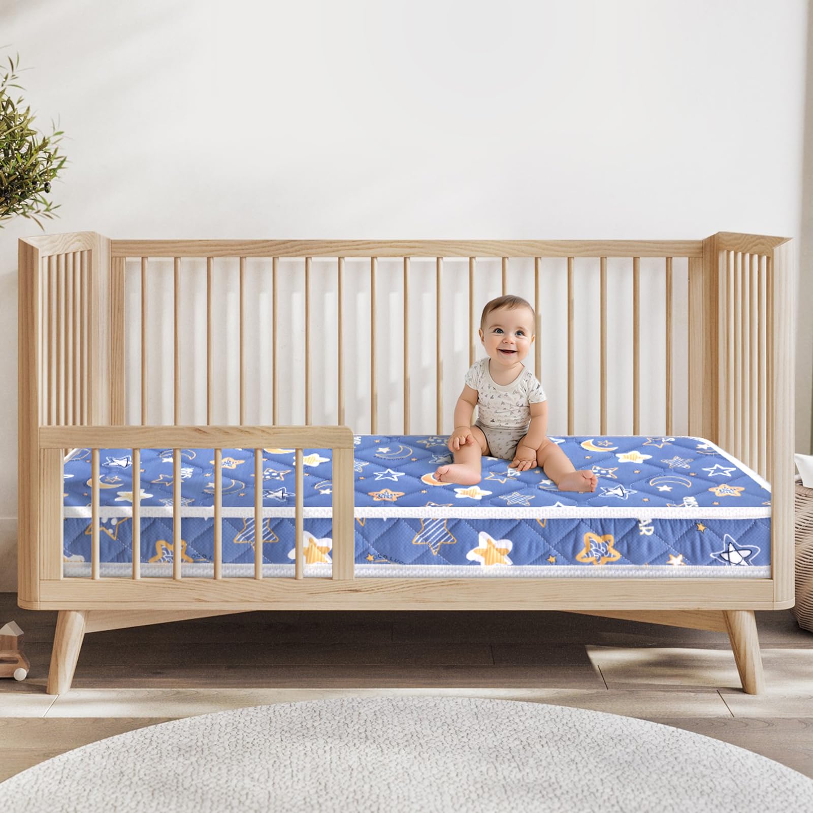 Premium Crib Mattress and Toddler Mattress 52" x 27.6" x 5",Firm