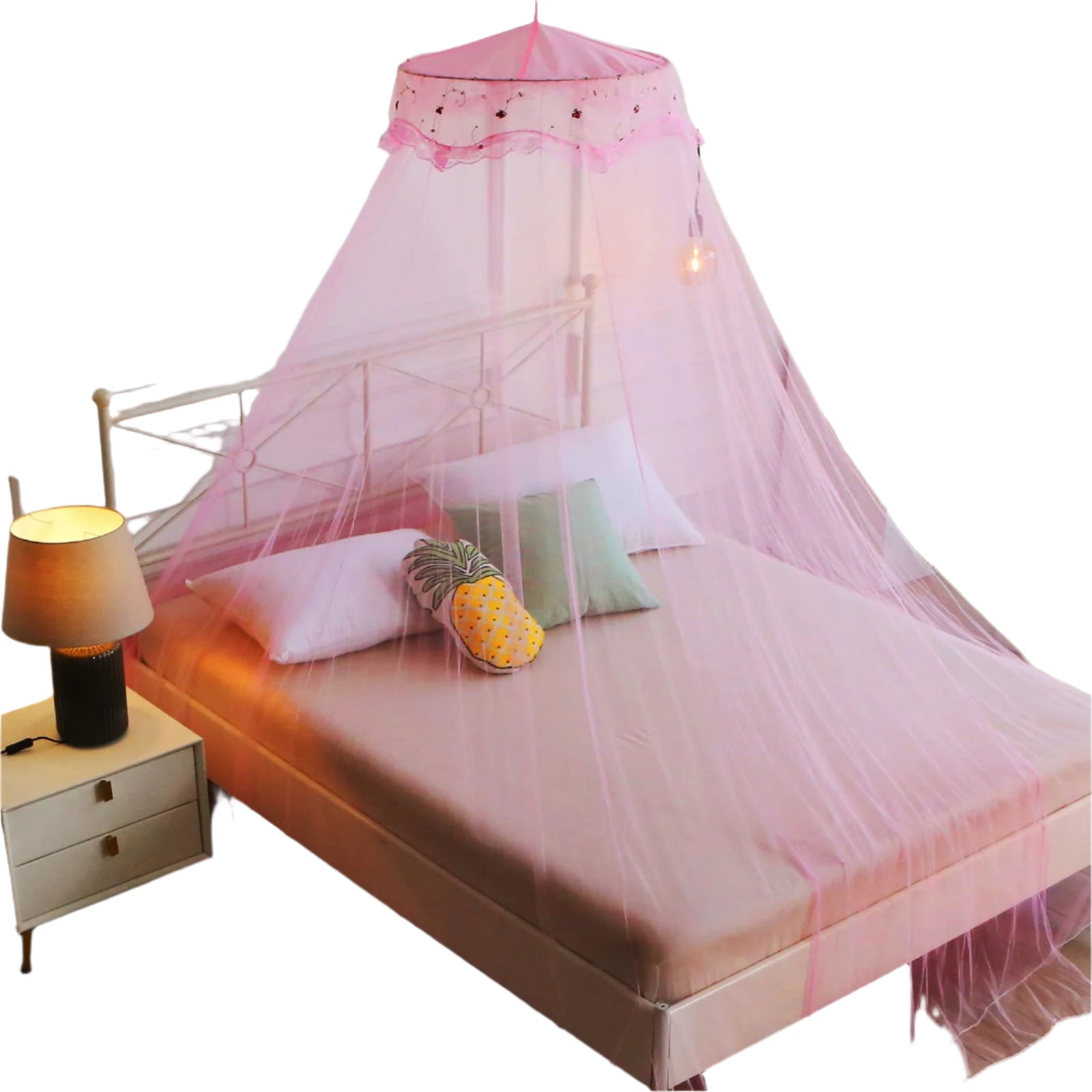 Mosquito Net Bed Canopy for Girls,King Canopy Bed Curtains Queen Size from Ceiling