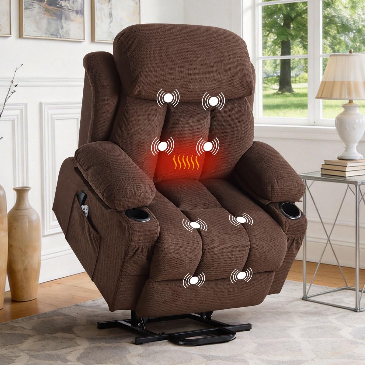 Power Lift Recliner Chair with Massage & Heat