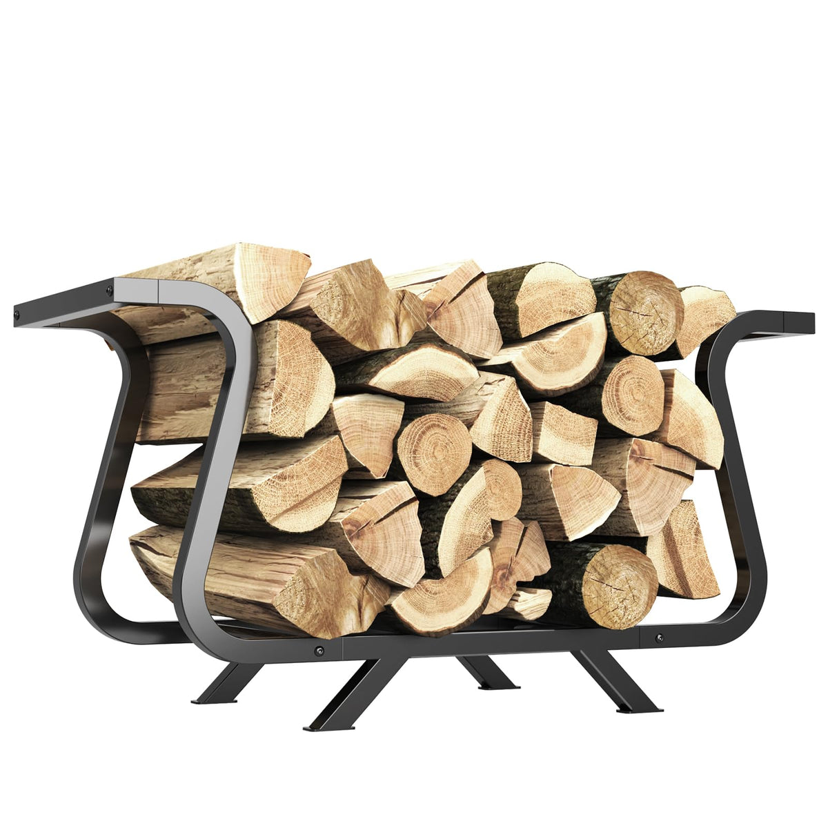 Cauldron-Style Firewood Rack 33.5" | 450 lbs Capacity