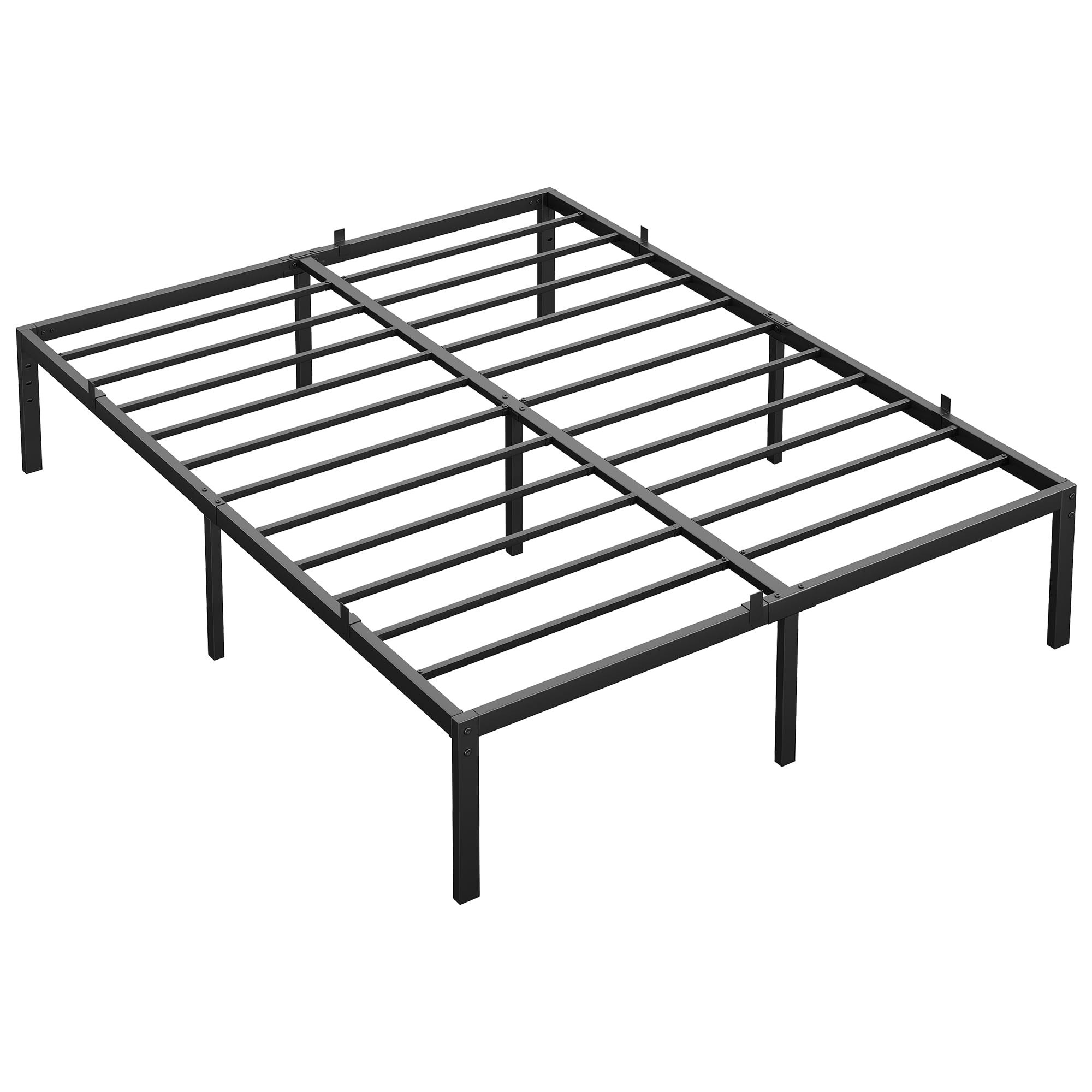14 Inch Full Bed Frame with Storage,Noise-Free,Metal Platform Full Bed Frame