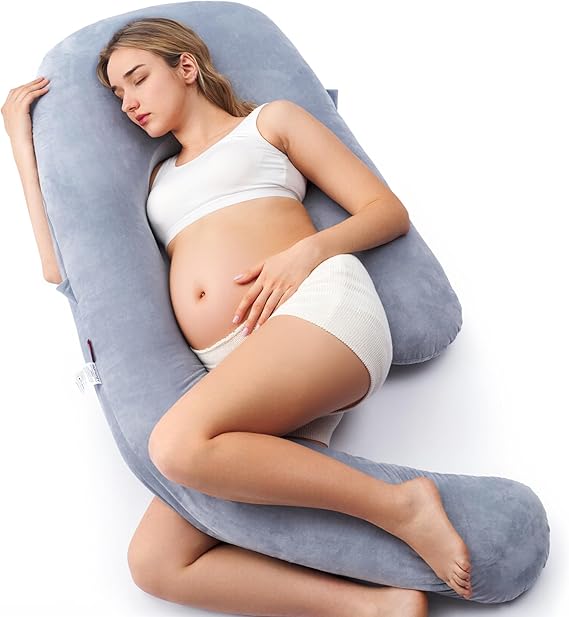 Pregnancy Pillow with Cooling Cover, Dreamlign U Pro Maternity