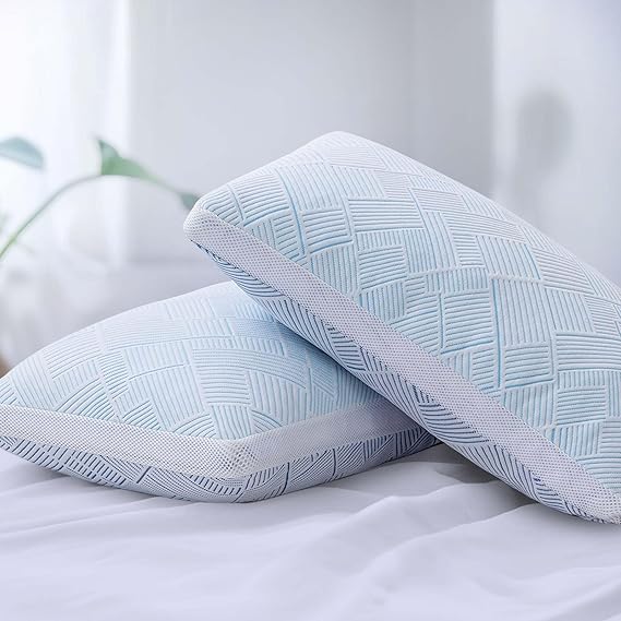 Memory Foam Cooling Soft Bamboo Viscose Pillow King Size, Adjustable