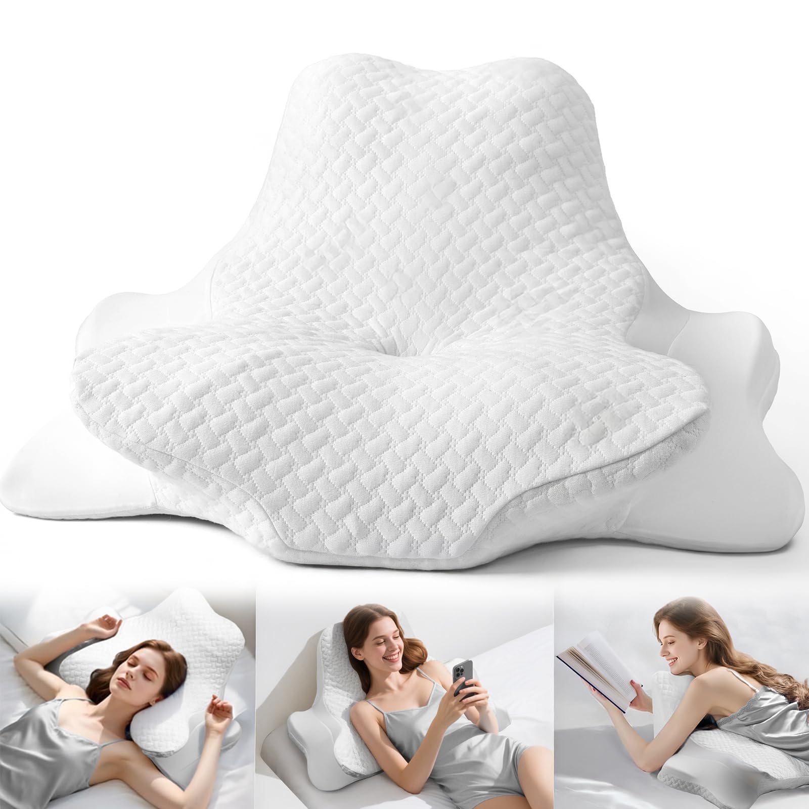 Neck Pillow for Neck Pain Relief,Ergonomic Memory Foam Pillows