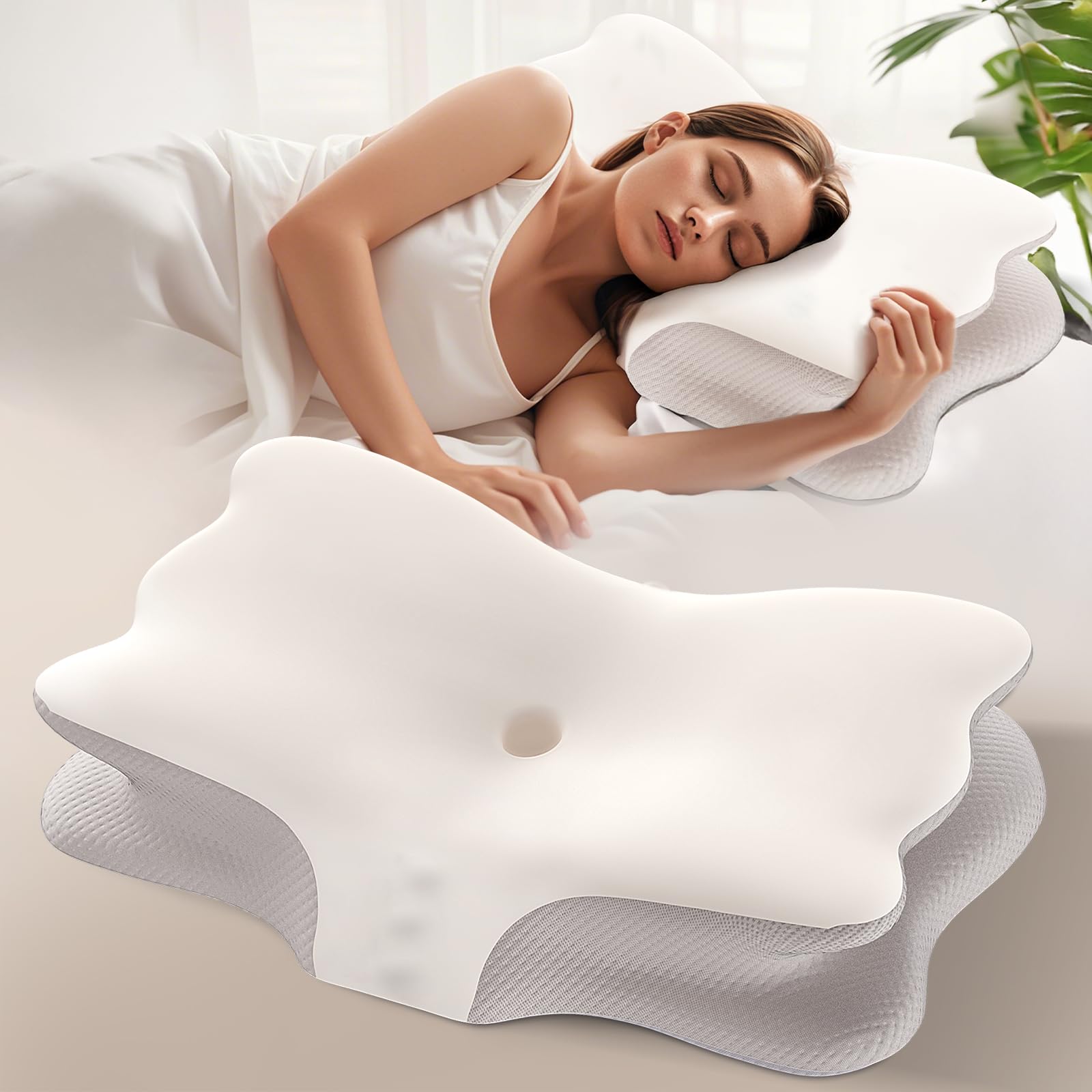 Cervical Pillow for Neck Pain Relief, Memory Foam Pillows for Sleeping