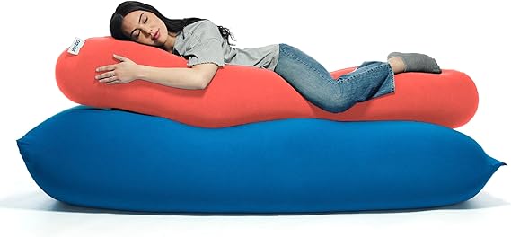 Roll Long Full Body Pillow for Women and Men, Adults, for Back, Lumbar