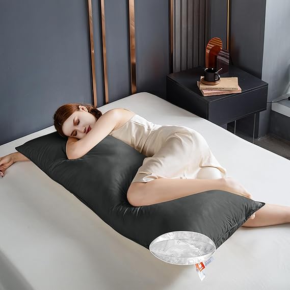 Goose Down Body Pillows for Adults Full Firm Hugging Pillow Insert