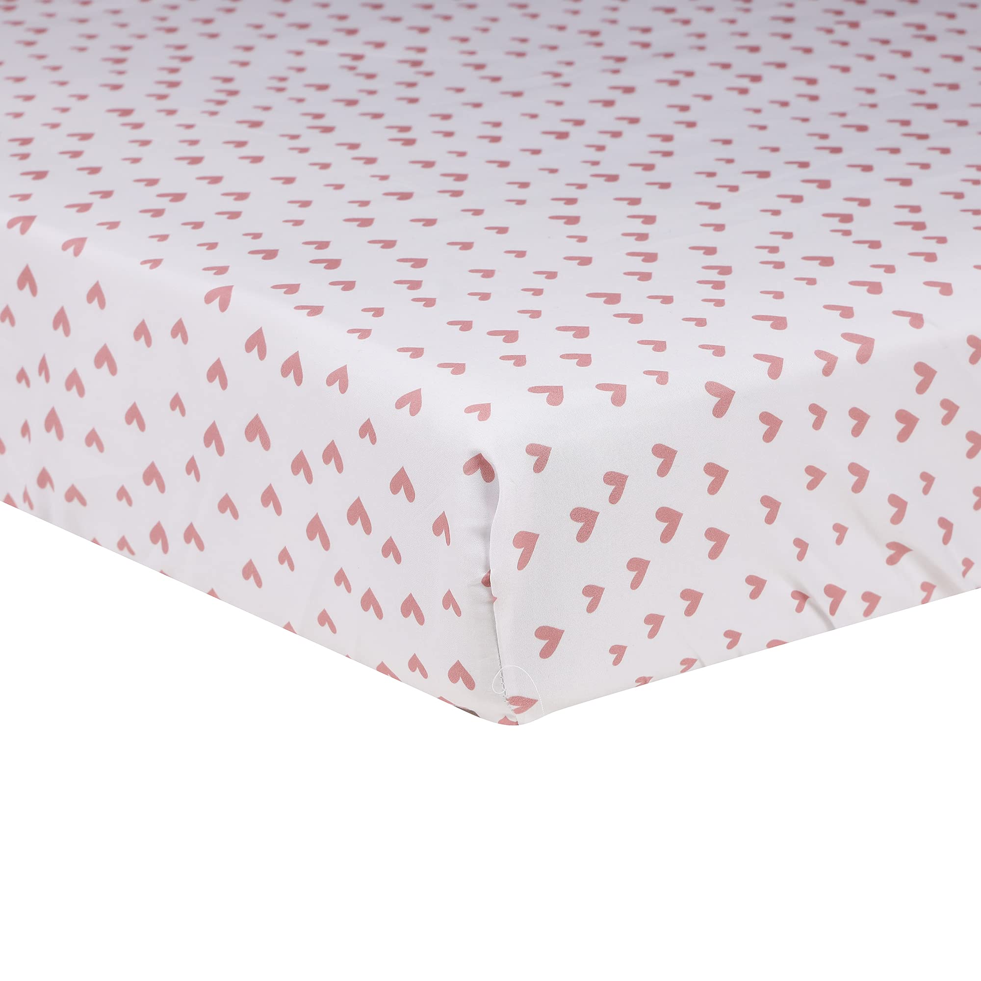 4 PCs Pink Floral Swan Theme Nursery Crib Bedding Set 1 Quilt 2 Fitted Sheet