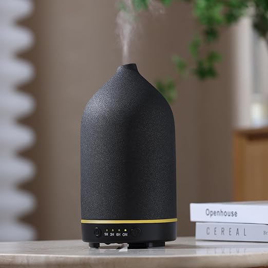 Ceramic Essential Oil Diffuser - Ultrasonic Aromatherapy & Humidifier