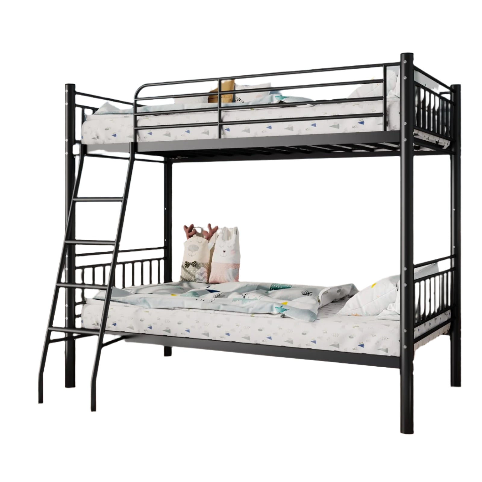 Bunk Bed, Bunk Bed Twin Over Twin for Adults & Kids, Bunkbeds with Safety