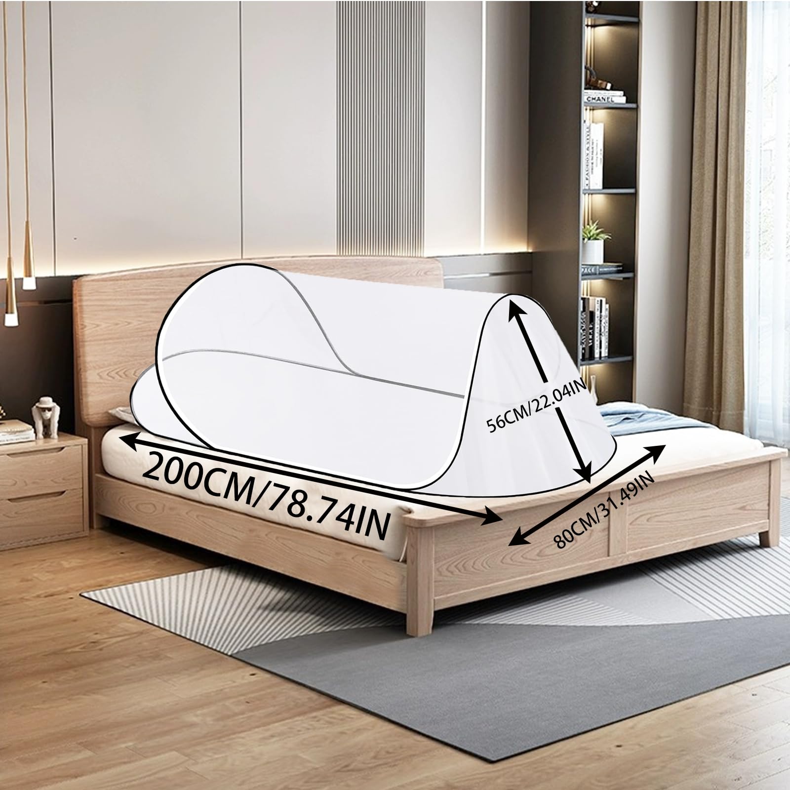 Up Mosquito Tent, Portable Foldable Mosquito Net for Bed Camping Travel Patio