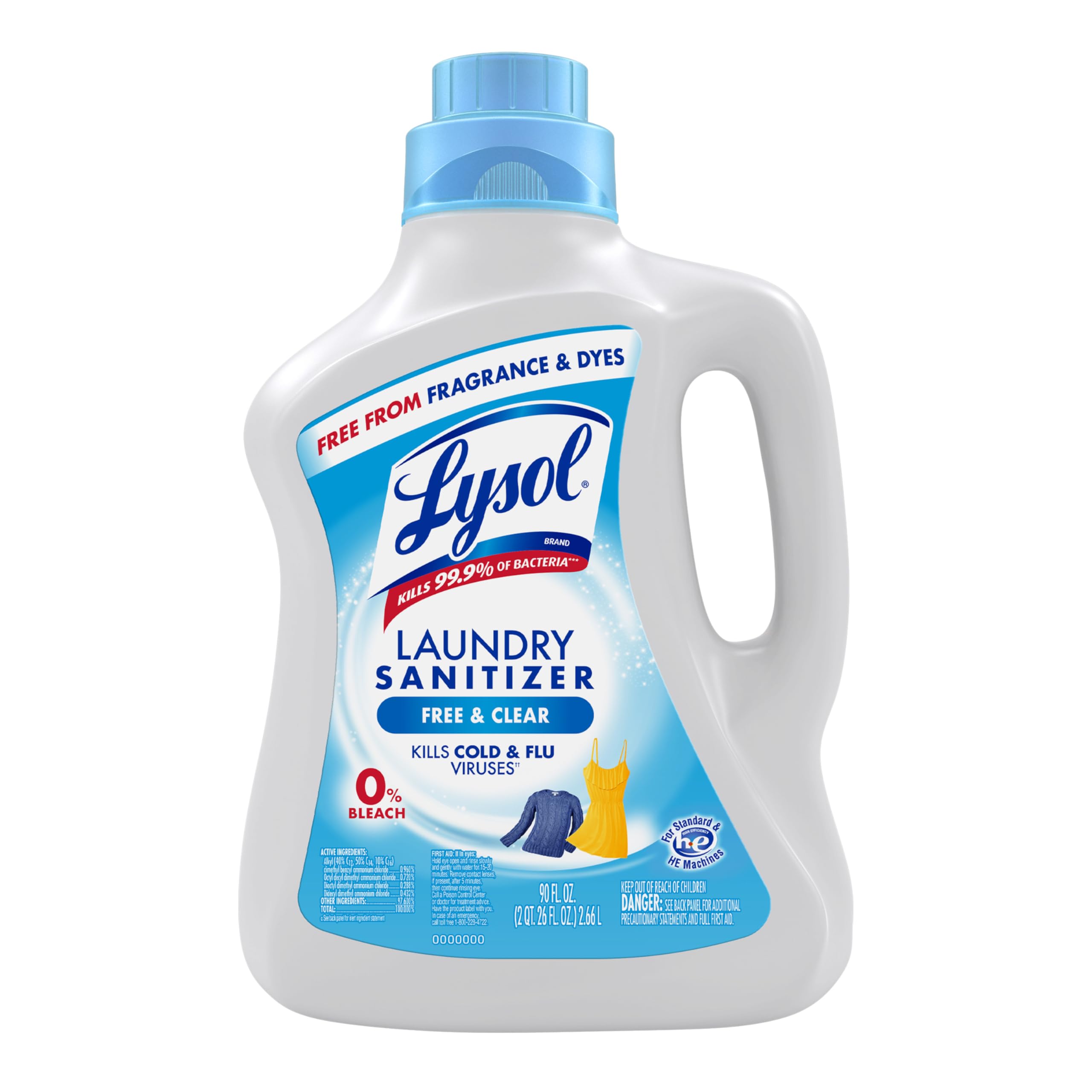 Laundry Sanitizer Additive, Free & Clear, Free from Fragrance and Dyes