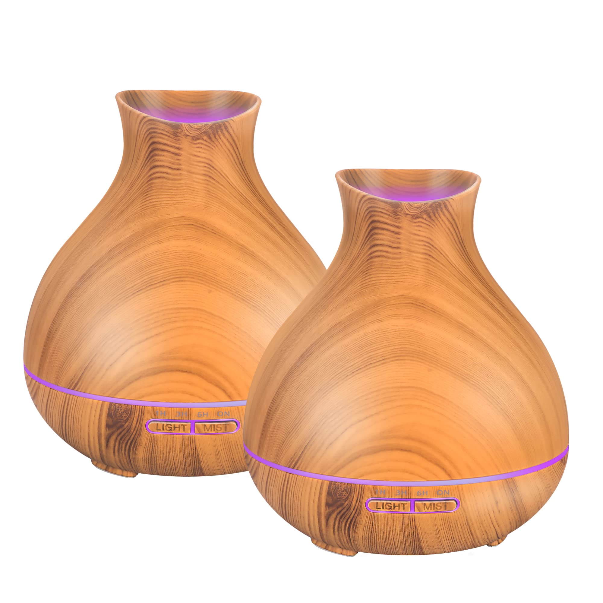 Aromatherapy Essential Oil Diffuser,2 PCS Humidifier with 550ml Lasting