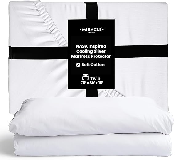 Mattress Protector - Water-Resistant Silver Infused Cover - Thermoregulating Fabric