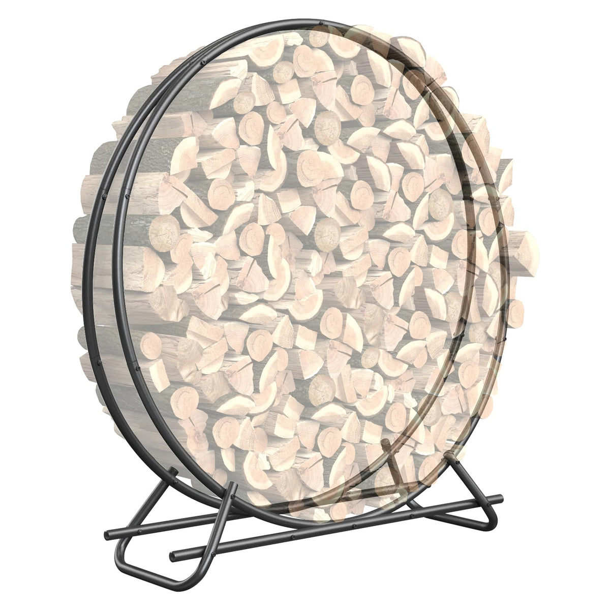 Round Metal Firewood Rack – Indoor & Outdoor