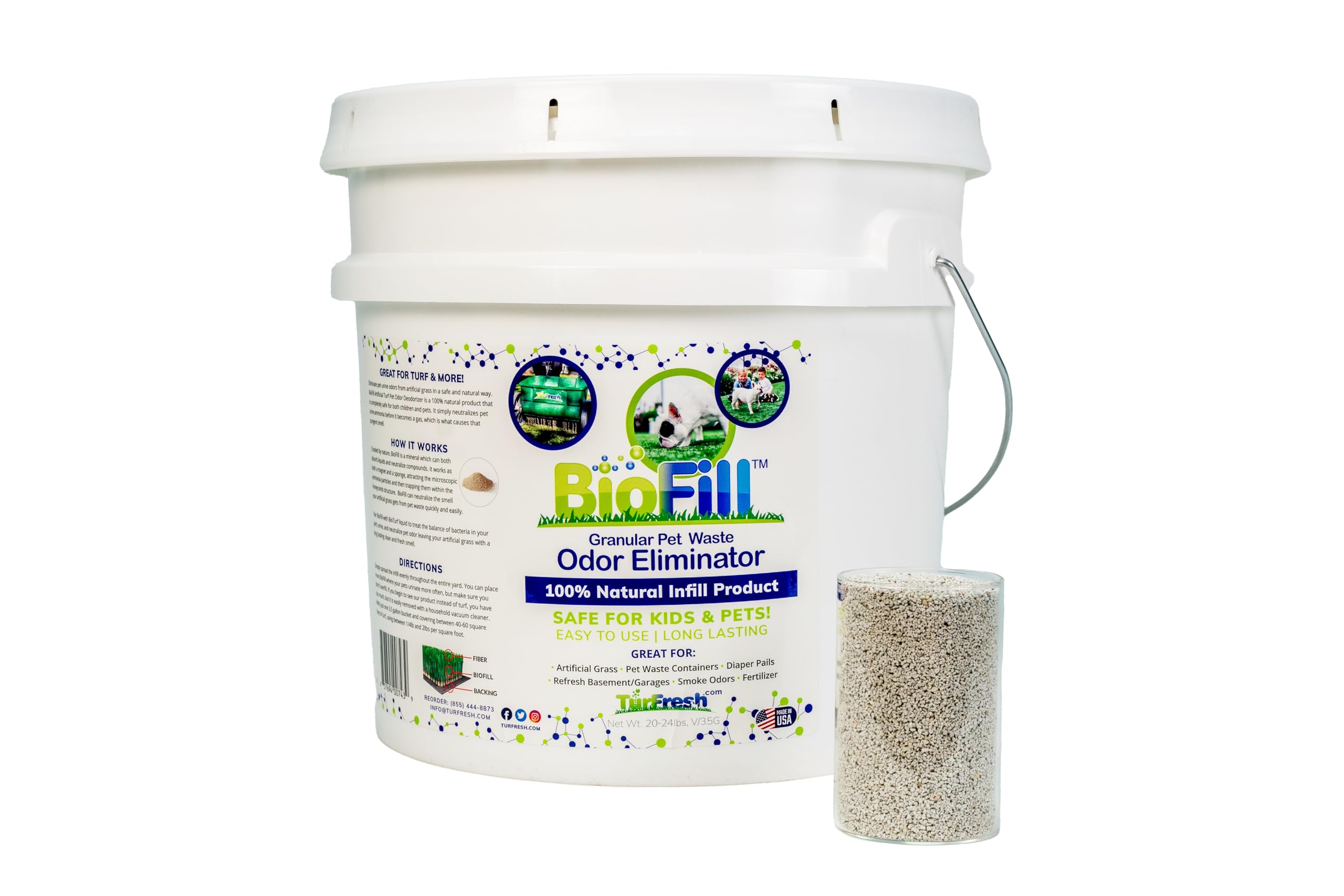 Granular Turf Infill – Naturally Derived Turf Deodorizer for Pet Urine and Poop