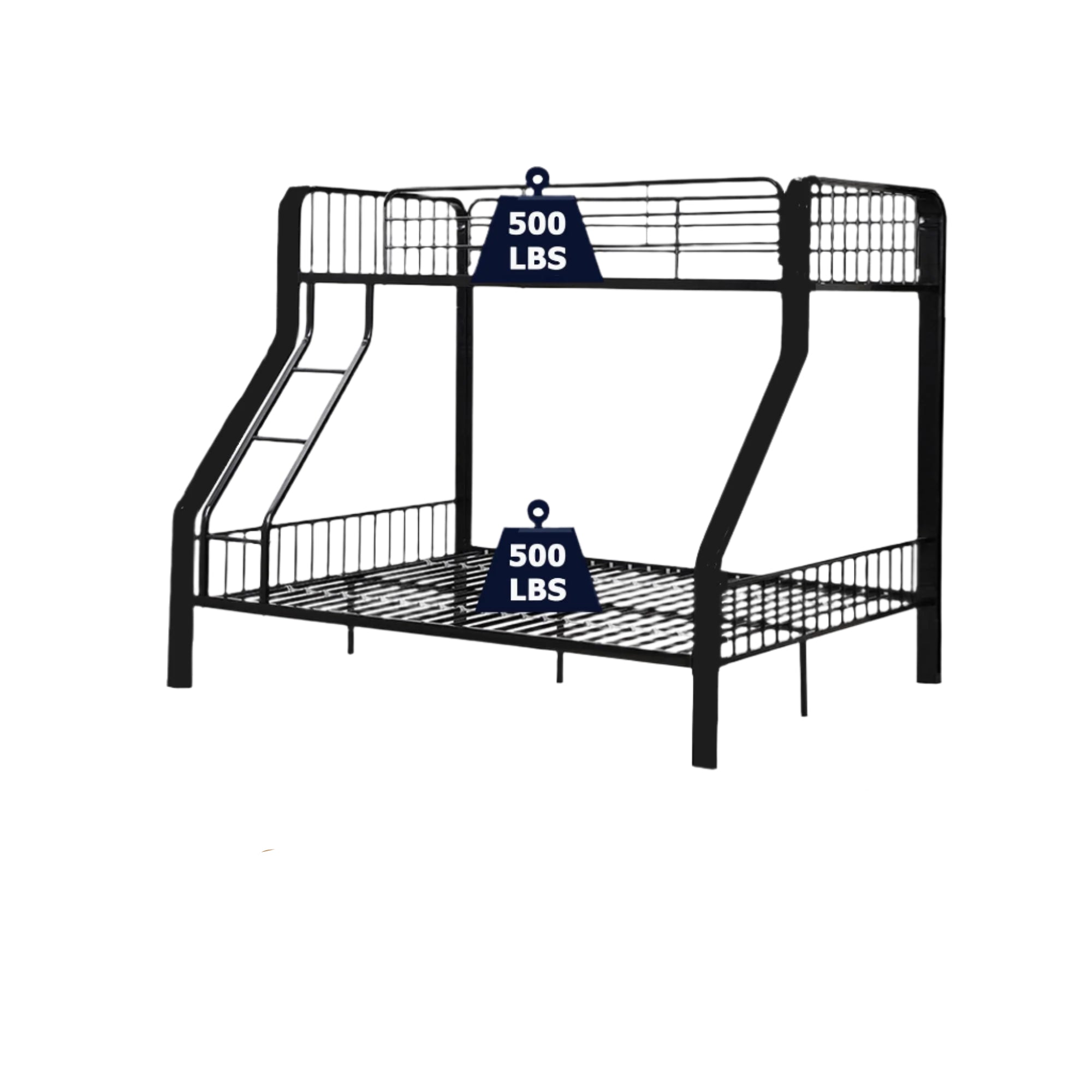 Over Queen Bunk Bed with Safety Guardrails for Adults and Teens