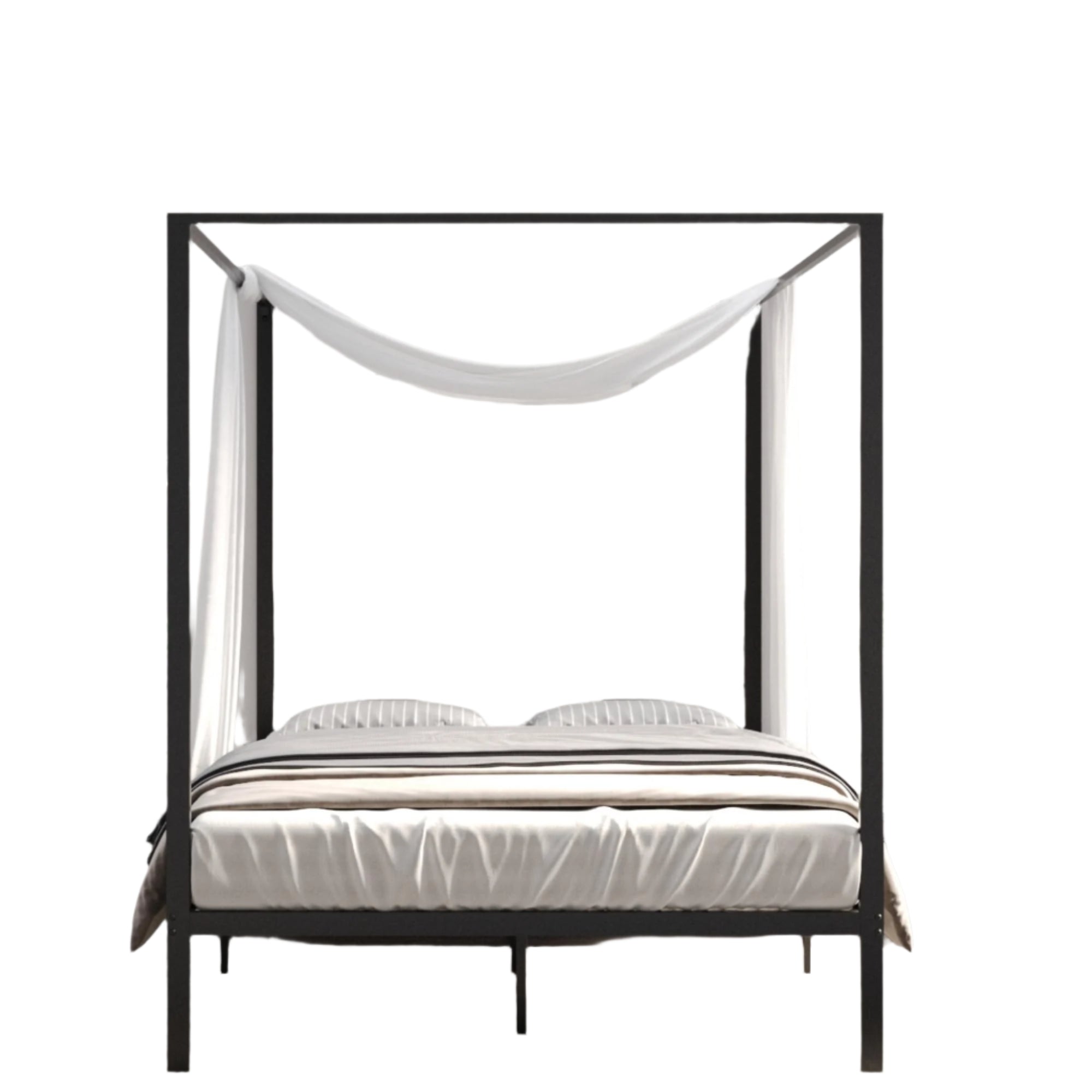Golden Gate Beds Canopy Bed Frame with Four Poster Design, Strong Metal Slats