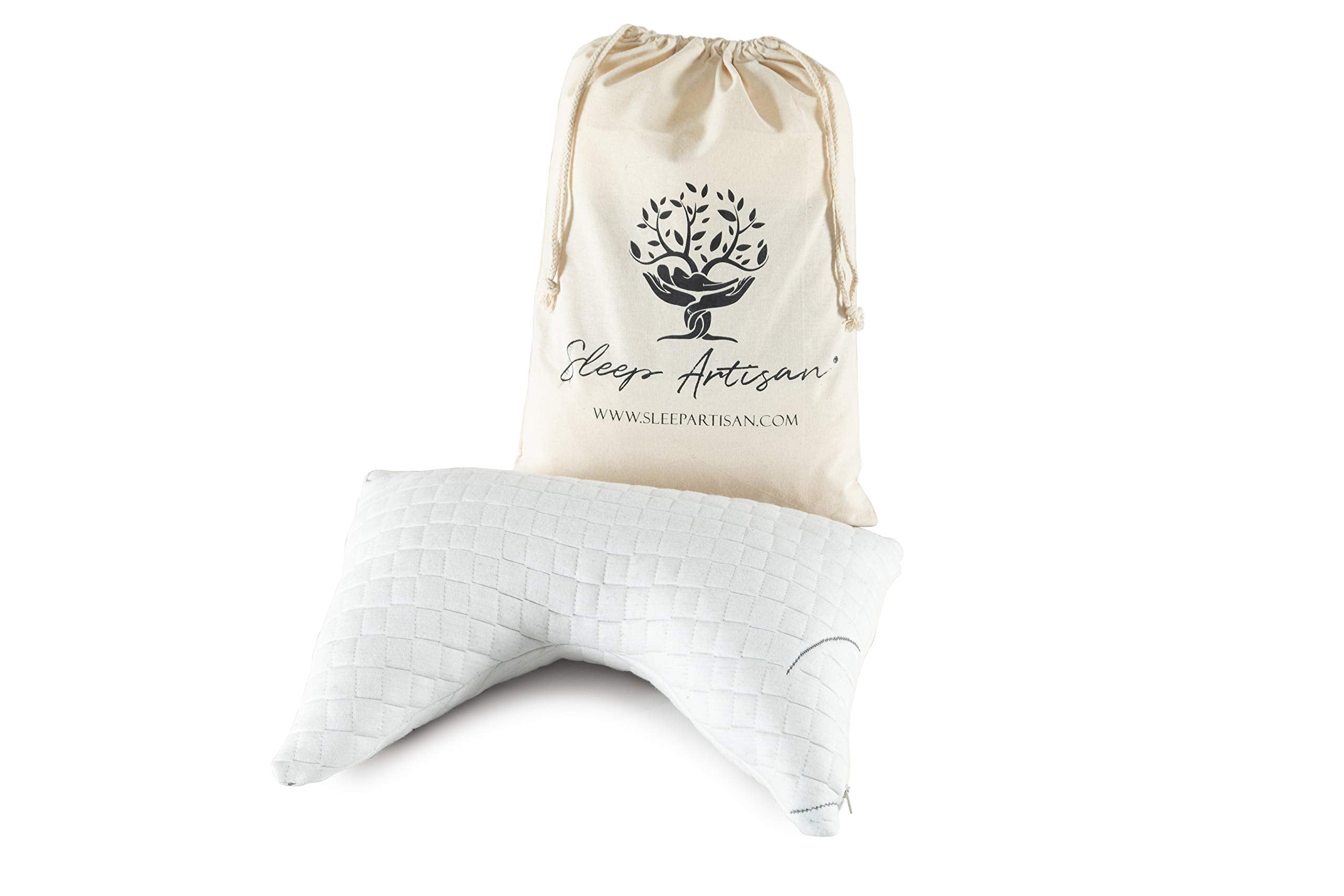 Natural Latex & Down Alternative Travel Pillow - Organic Luxury Travel Neck