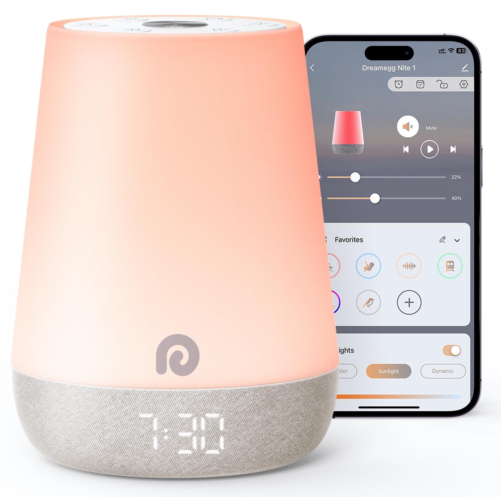 Sound Machine Baby - White Noise Sound Machine Baby With Night Light