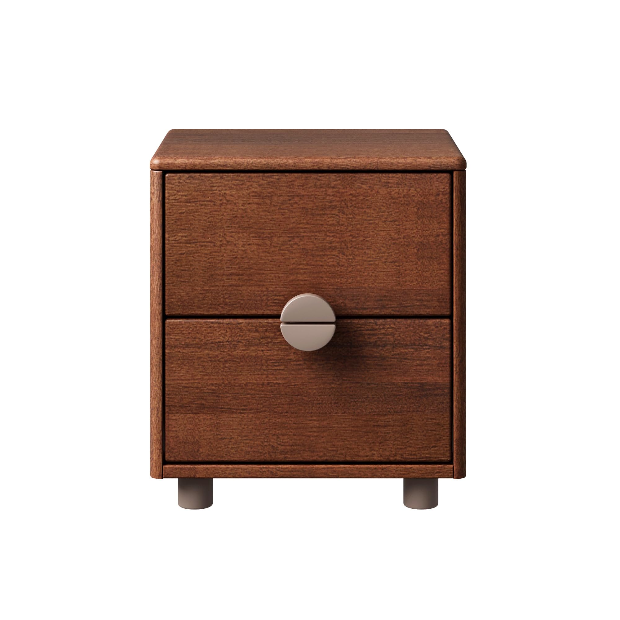 Solid Wood Night Stand, Small 2 Drawer Dresser