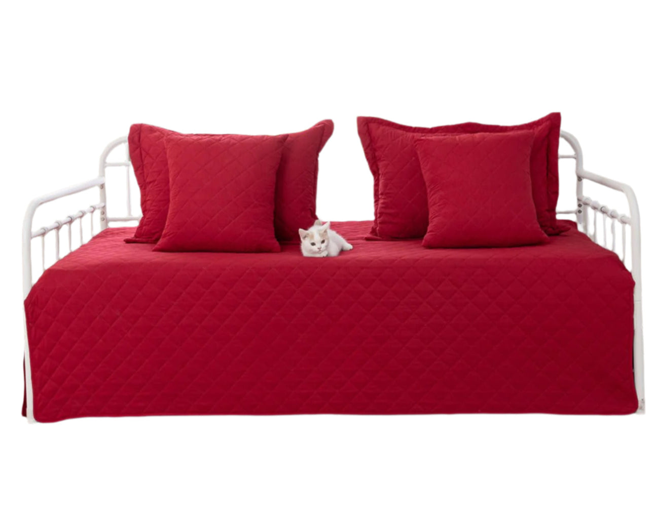 Burgundy Red Daybed Cover Set, Twin Daybed Bedding Set