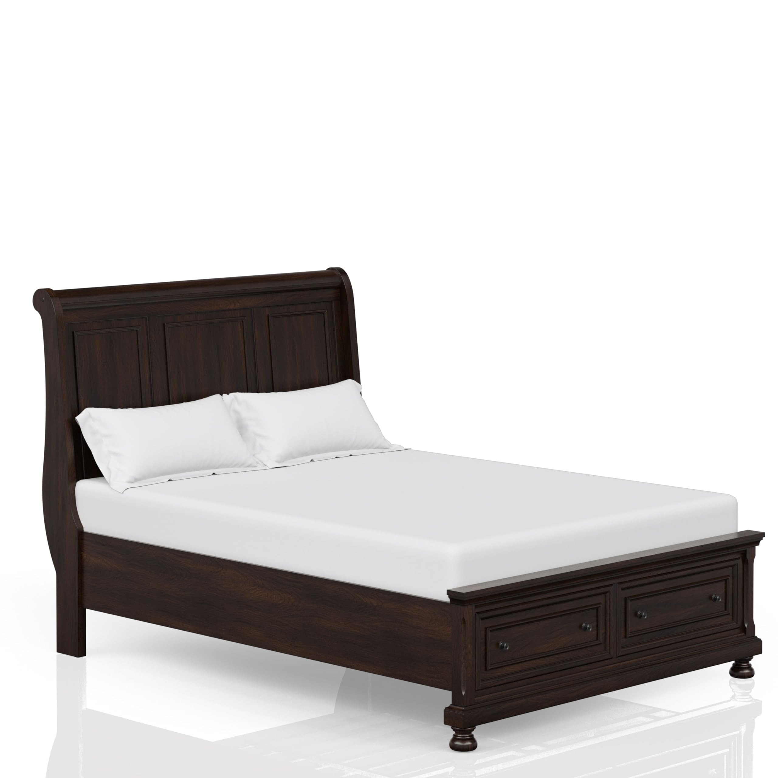 Prescott King Storage Sleigh Bed, Cherry