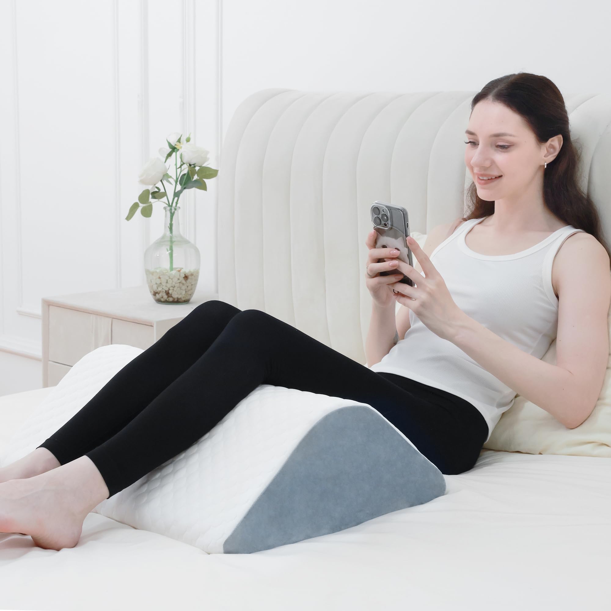 Knee Wedge Pillow Bed Wedge Pillow for Sleeping, Wedge Pillows for After