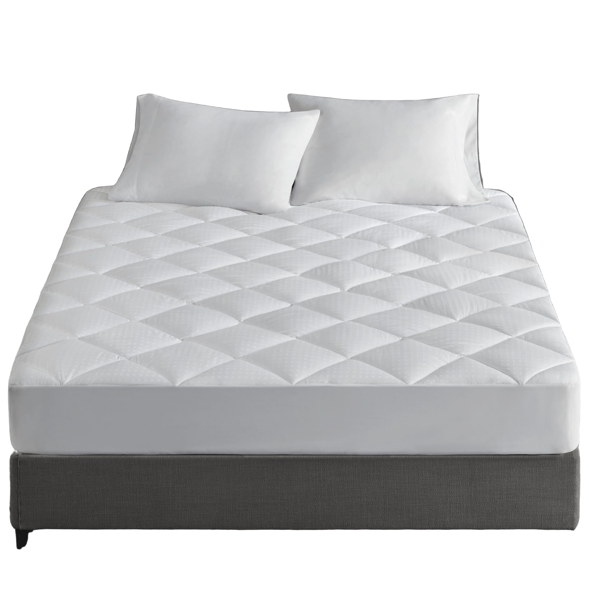 Cal King Mattress Pad Cotton Bed Protector Waterproof Mattress Pad