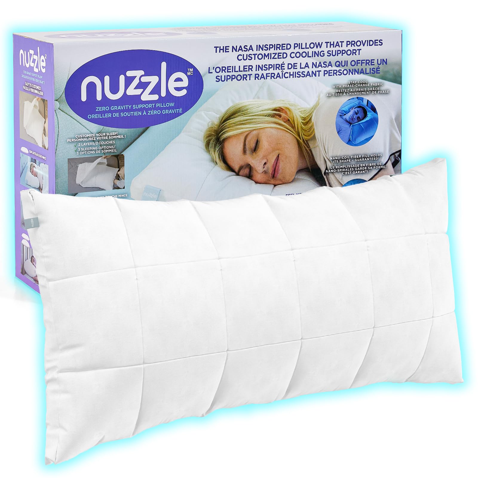 Cooling Adjustable Pillow for Side Sleepers, Luxury King Size Bed Pillow Hotel