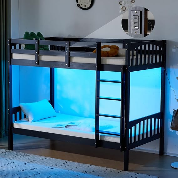 Bunk Bed Twin Over Full Size with 15 inches