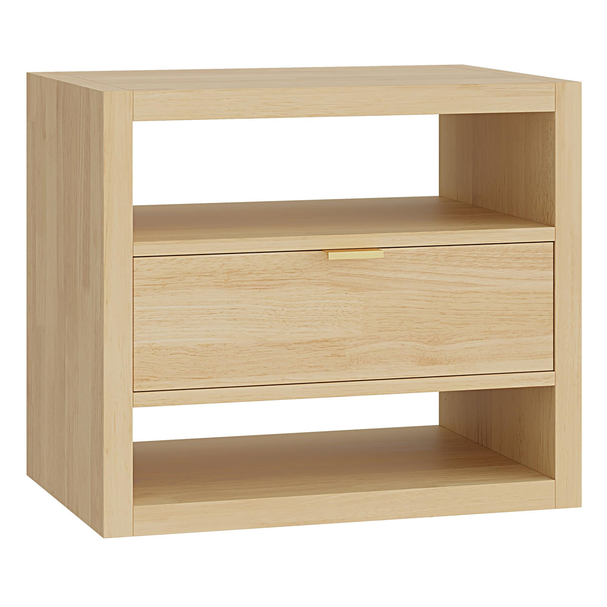 2-Drawer Farmhouse Nightstand with USB Charging