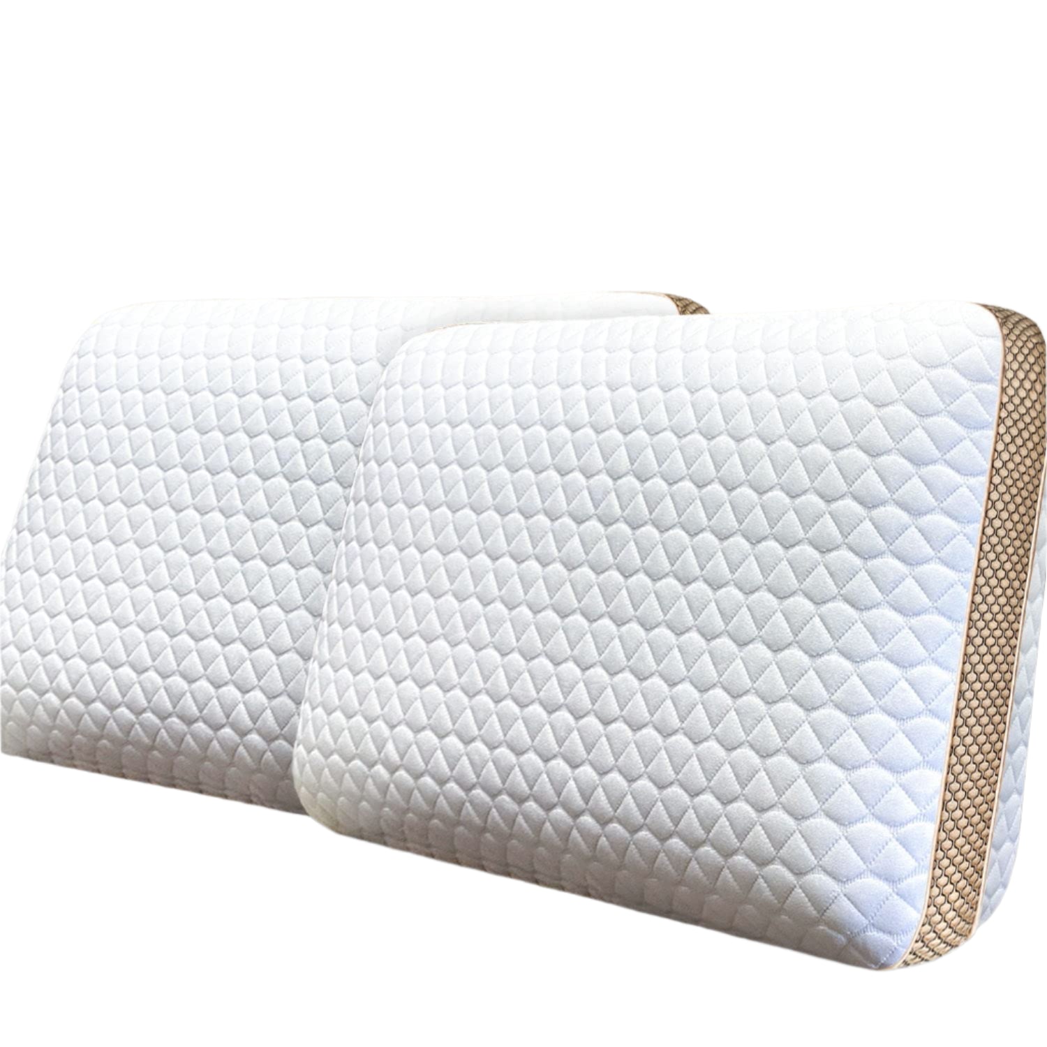 Foam Pillows Standard Size Set of 2, Medium Firm Pillow for Sleeping