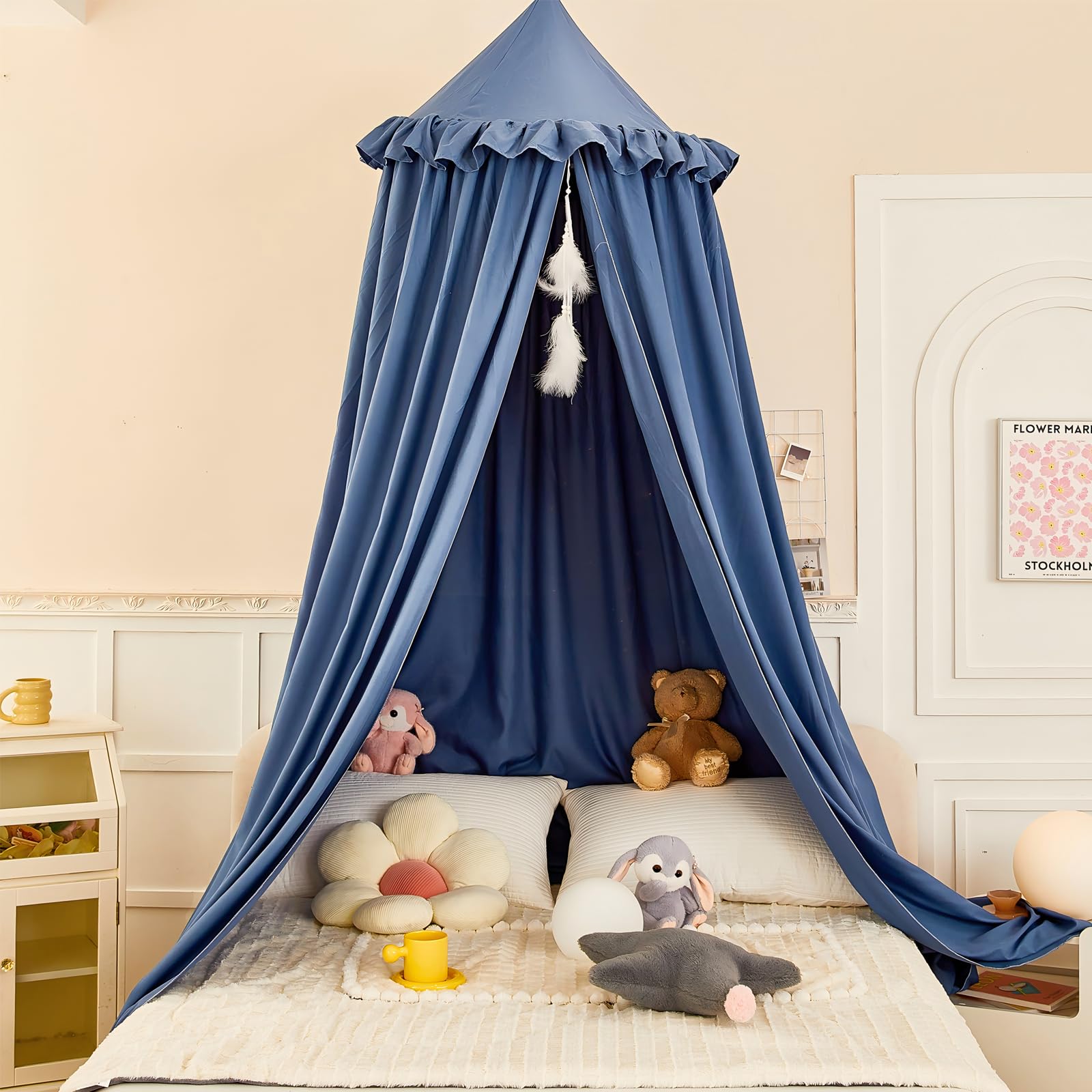 Princess Decor Canopy for Kids Bed, Soft and Durable Bed Canopy for Girls Room