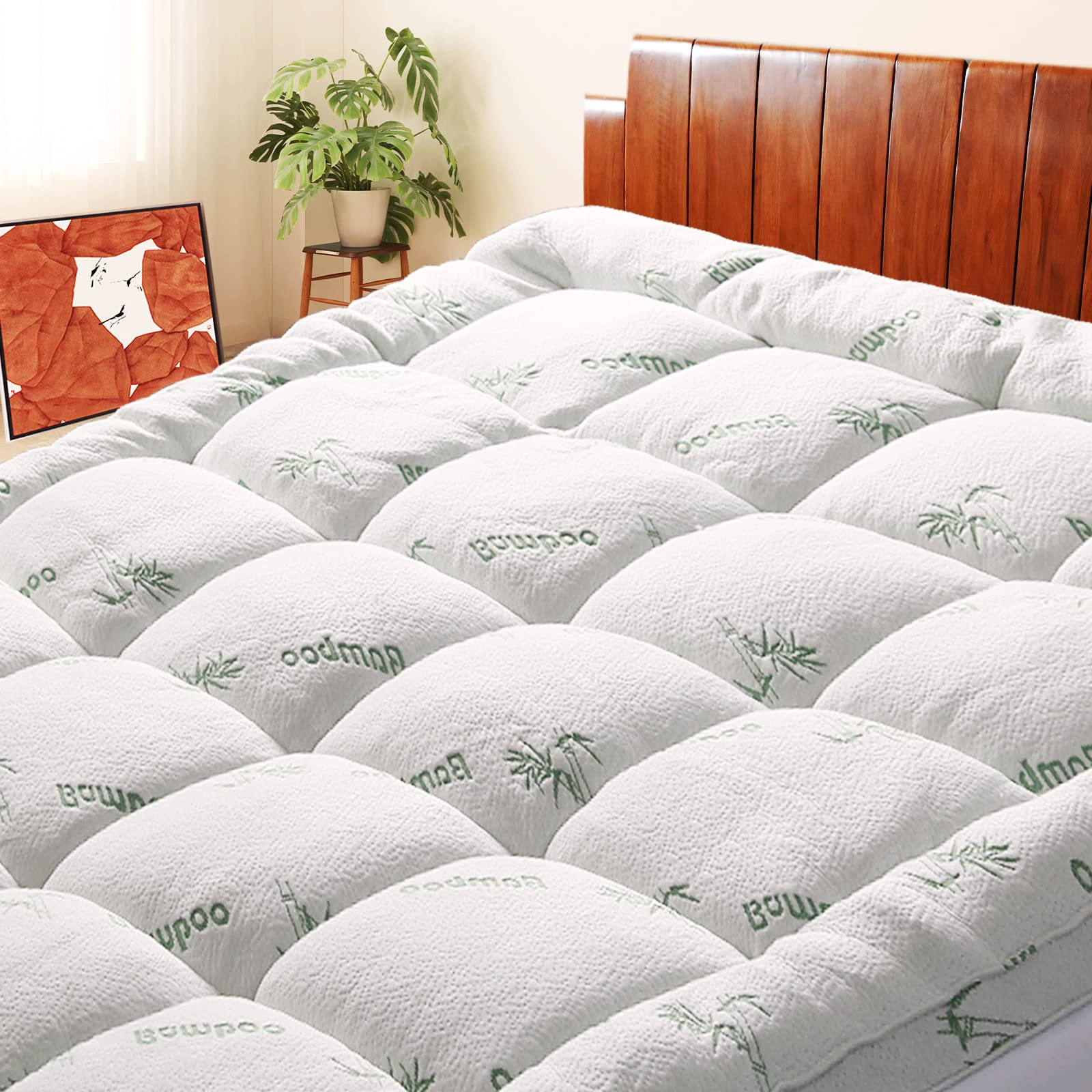 Mattress Topper Short Queen RV Size, Cooling Extra Thick Breathable Viscose Made from