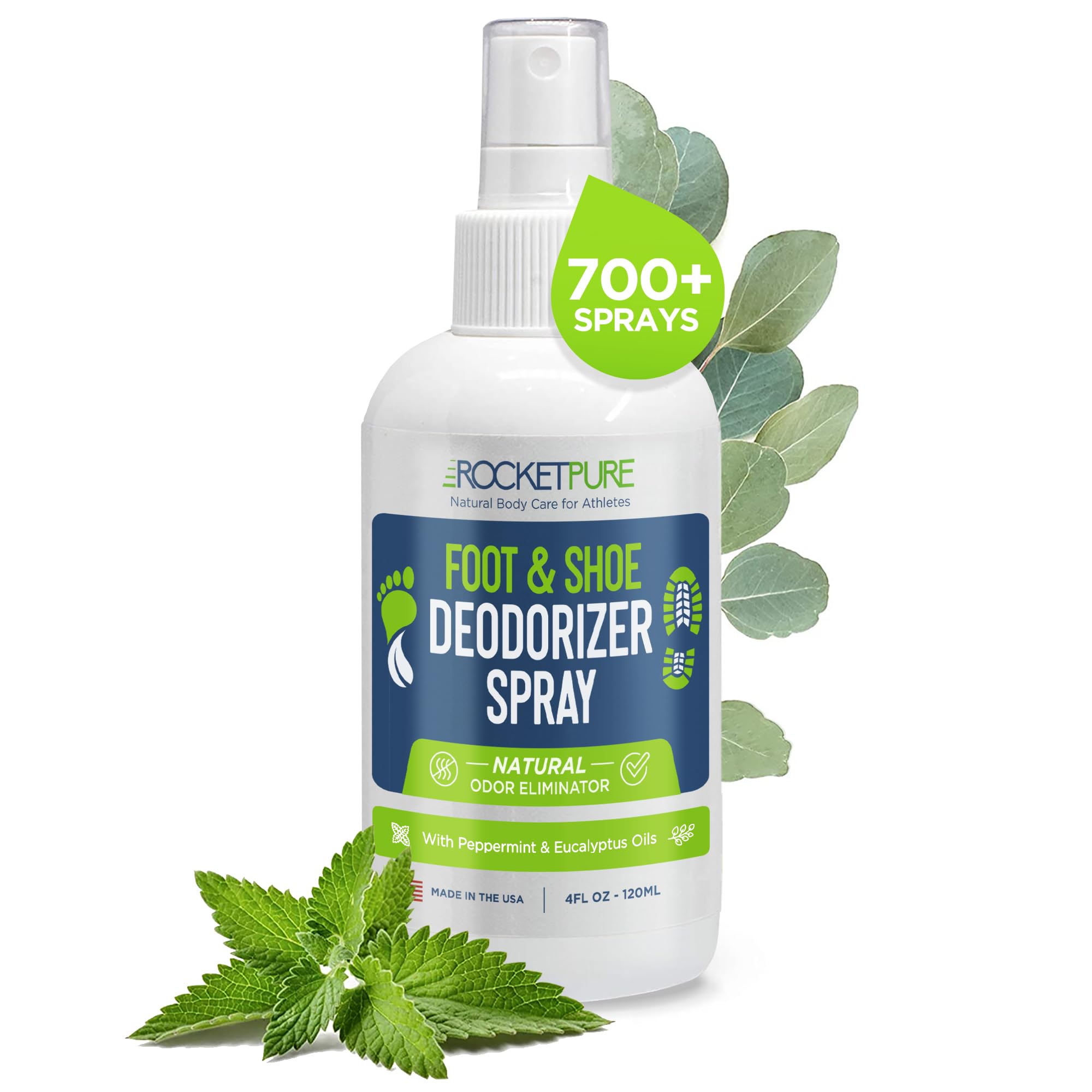 Natural Foot & Shoe Deodorizer Spray - Foot Spray for Smelly Feet & Shoe Spray