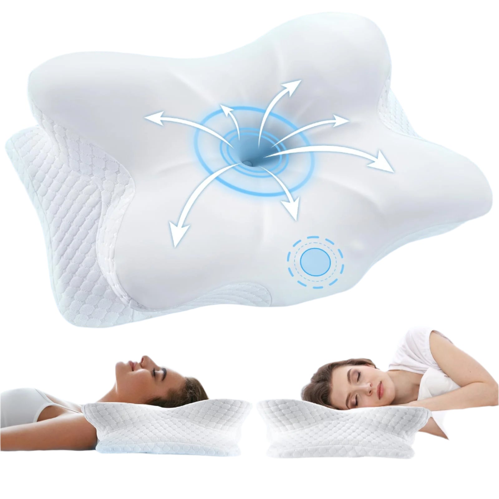 Cervical Neck Pillow for Pain Relief Sleeping, Neck Support Pillows