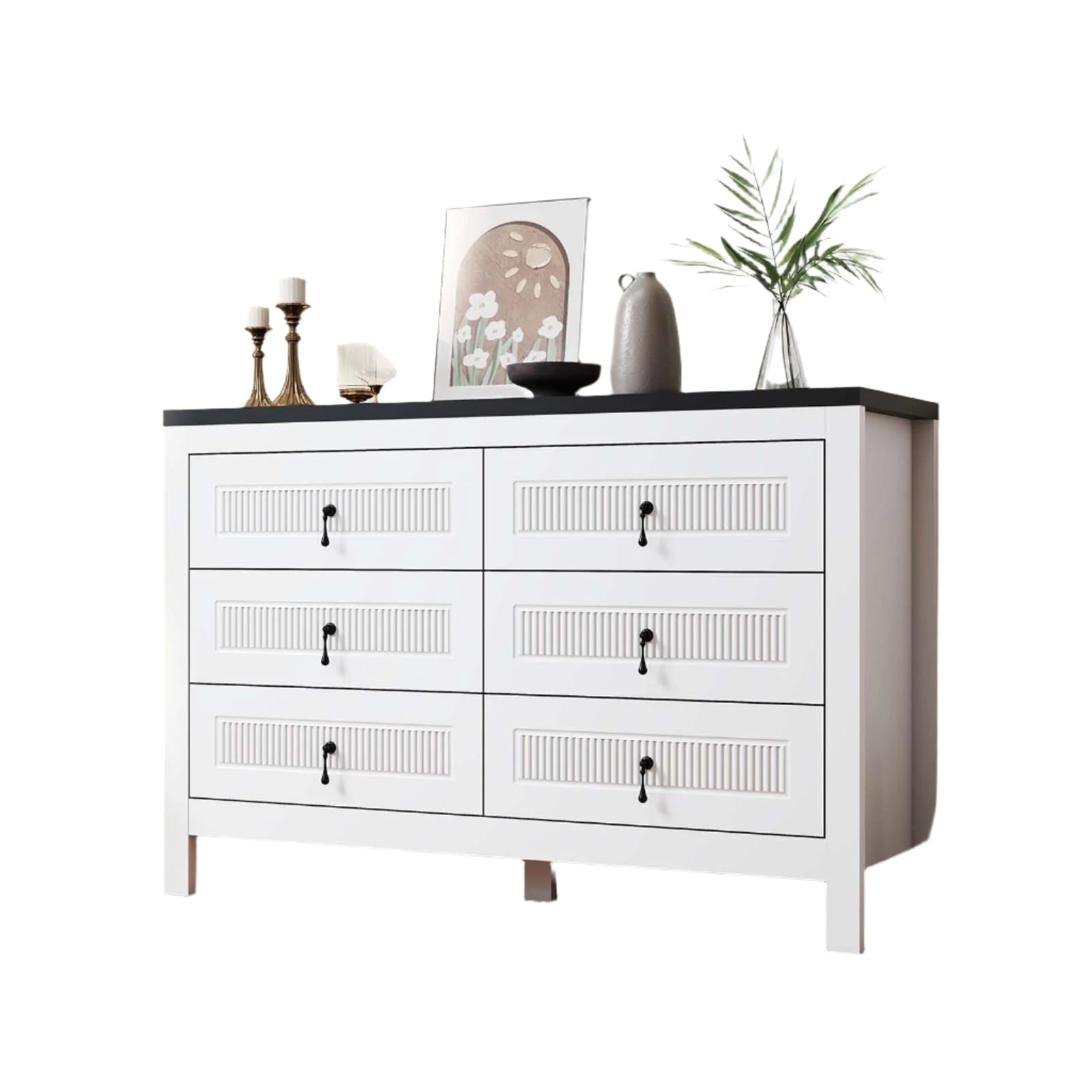 White Dresser for Bedroom Wood Dressers: 6 Drawer Dresser for Bedroom Wide Dressers