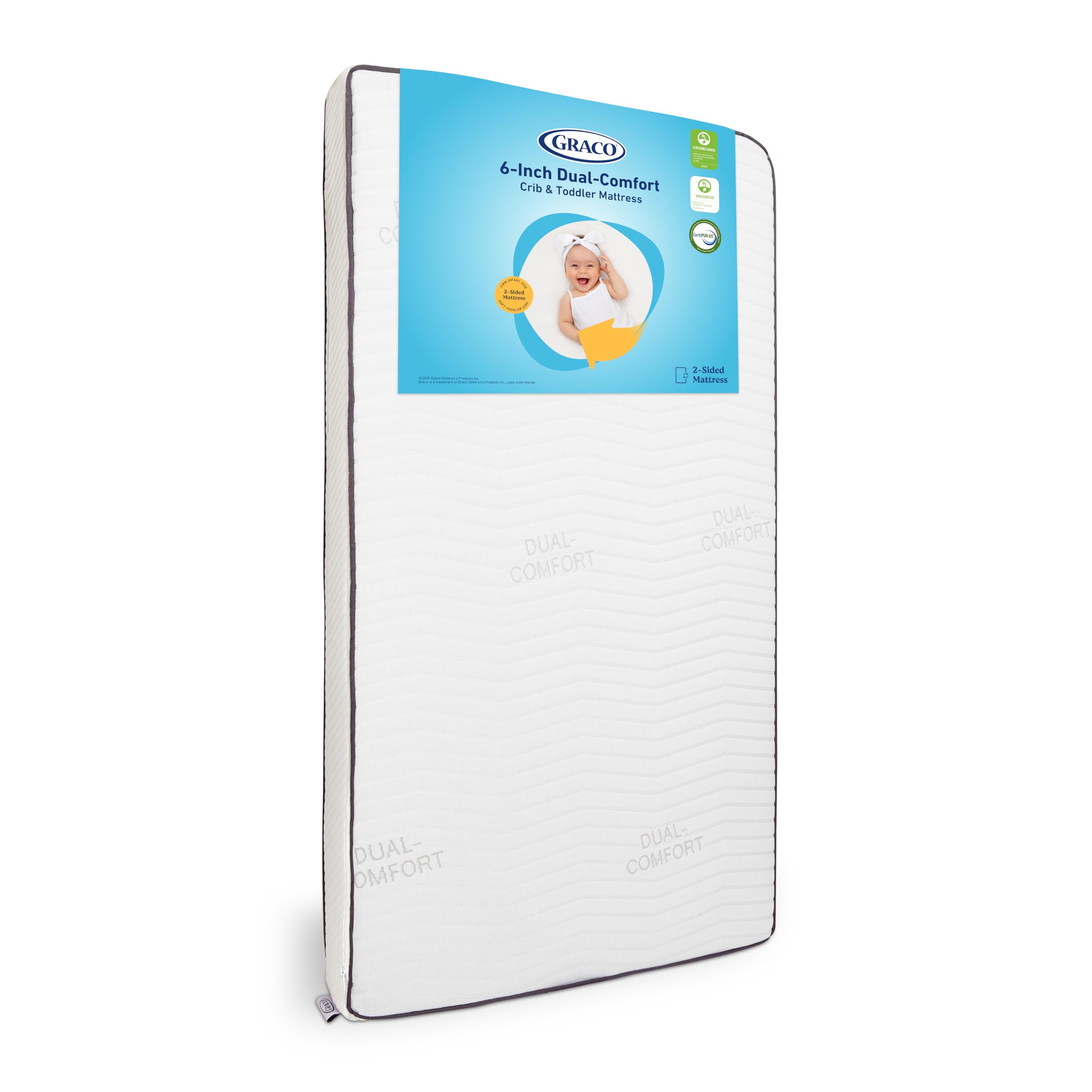 6-Inch Dual-Comfort Crib & Toddler Mattress - GREENGUARD Gold