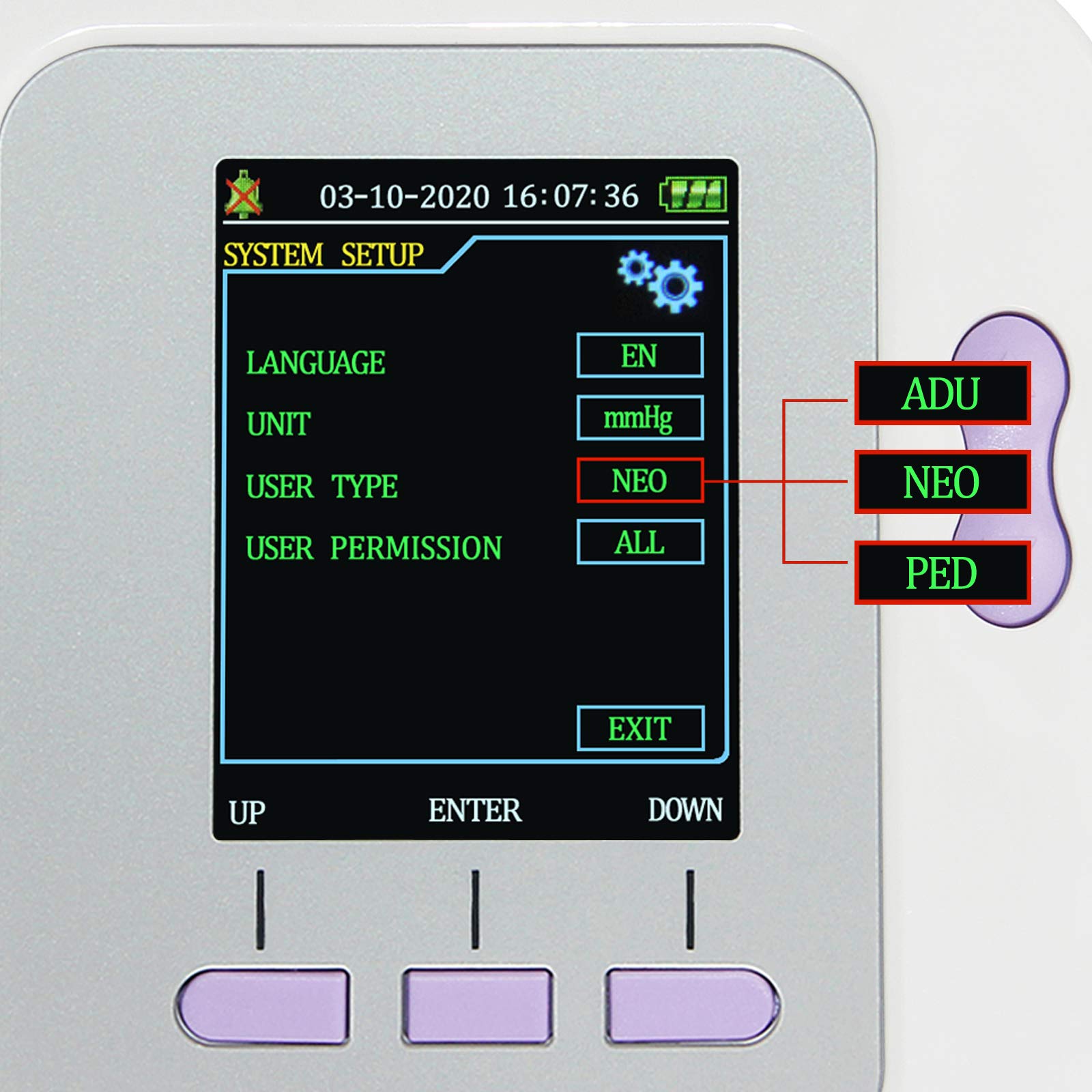 Automatic Upper Arm Blood Pressure Monitor 3 Mode 4 Cuffs Without Adapter