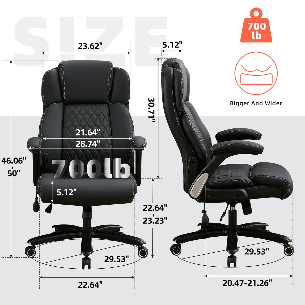 Heavy Duty Big & Tall Executive Office Chair