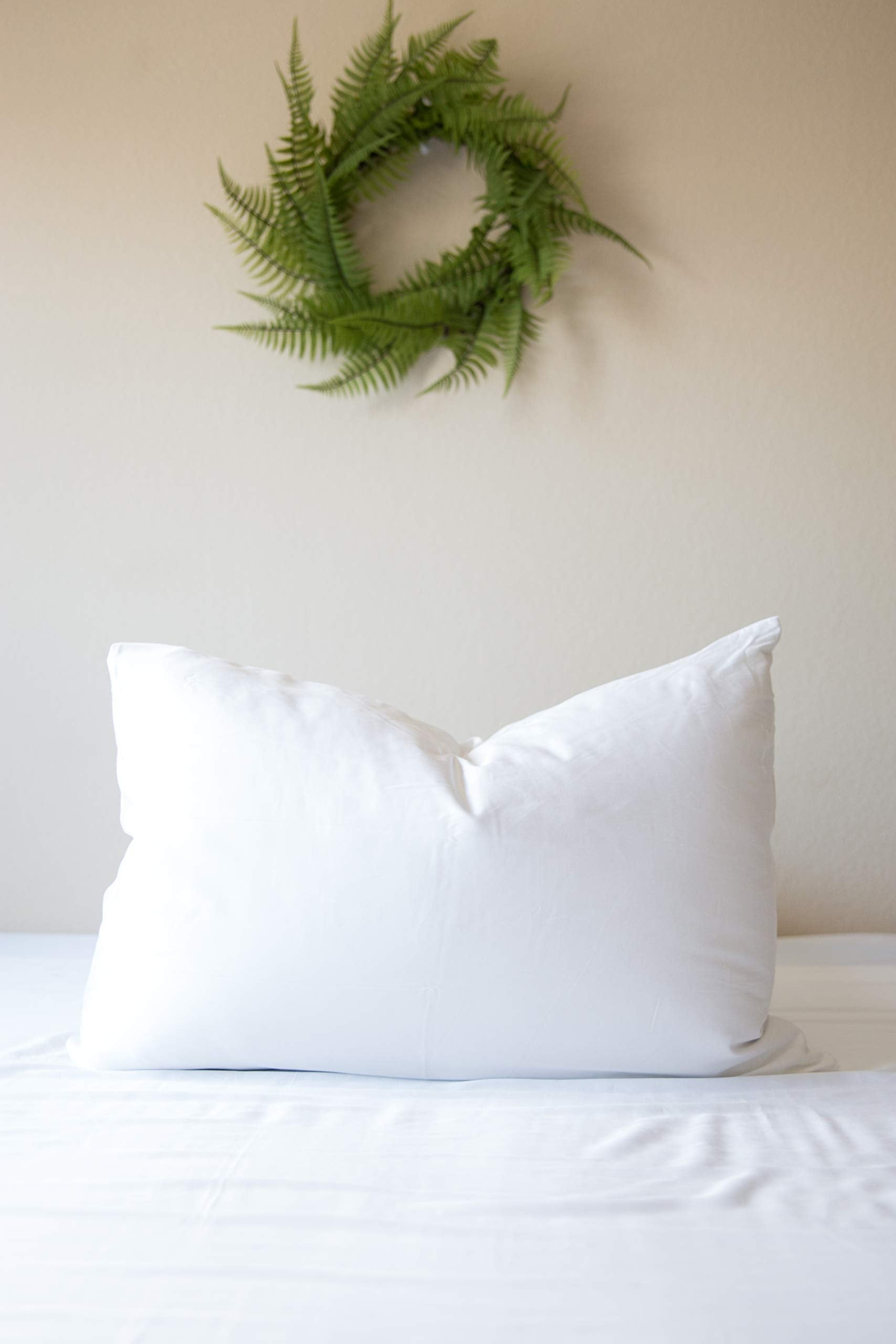 Goose Down Bed Pillow – Pillows 50% Down, 100% Cotton Cover