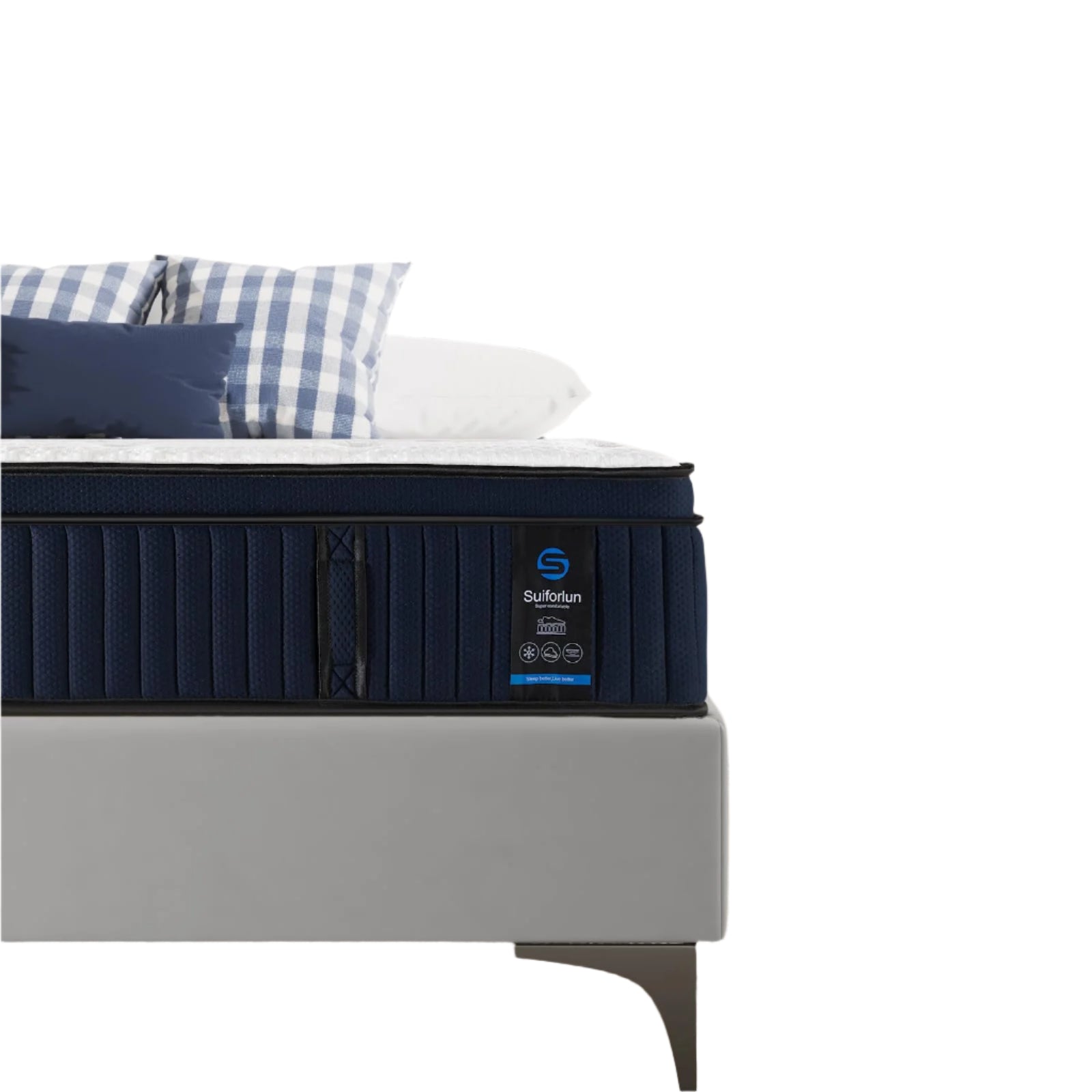 14" Hybrid Mattress Queen with Ice Silk Cover, 7-Zone Pocketed Coil