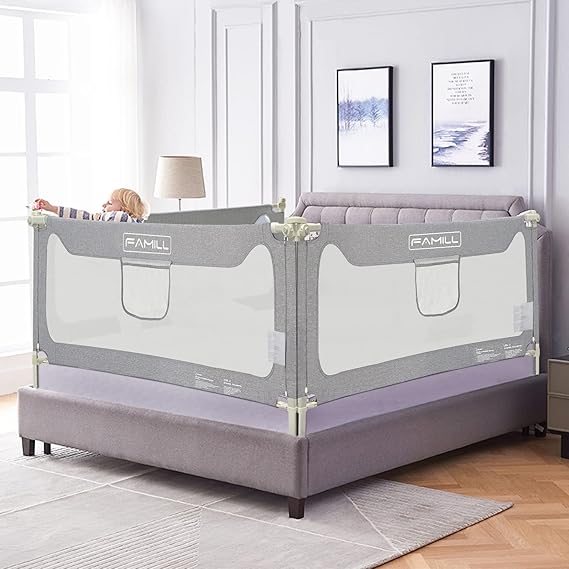 Bed Rail for Toddlers with U-Shaped Base, Toddler Bed Rails Baby Guard
