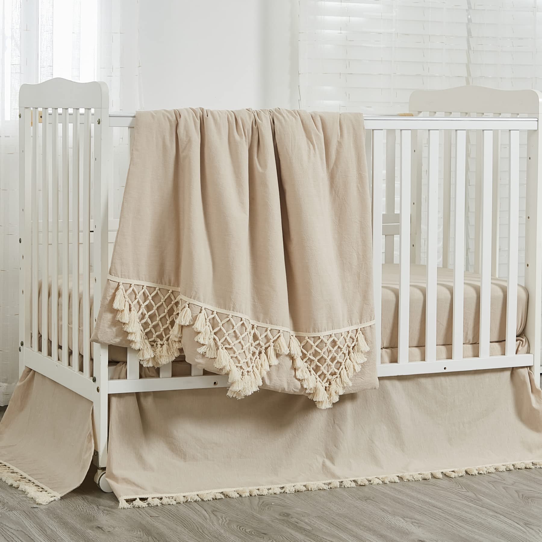 Gender Neutral Boho Bohemian Baby Girl Boy Nursery Crib Bedding Set