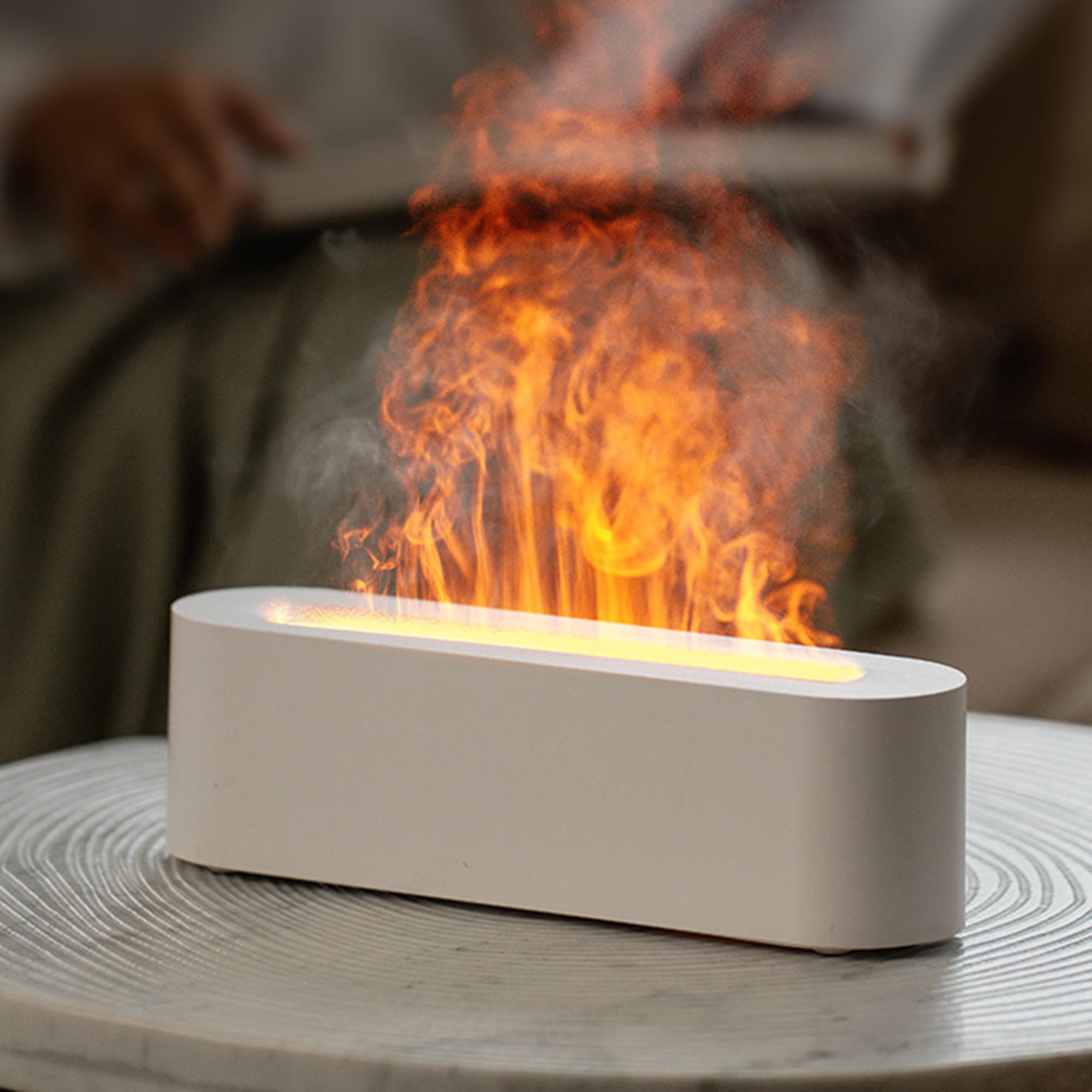 Essential Oil Diffuser, Fireplace Fire Flame Aromatherapy Diffuser