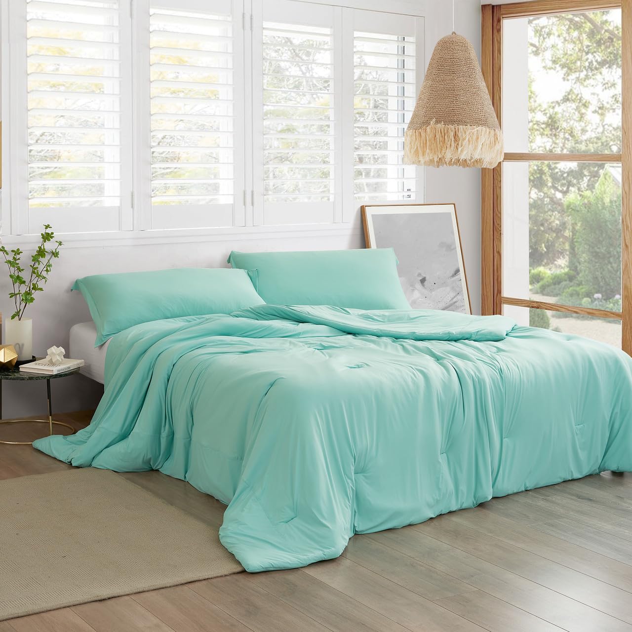 Cool It Boi - Coma Inducer® Oversized King Comforter Set - Aqua Ocean Green