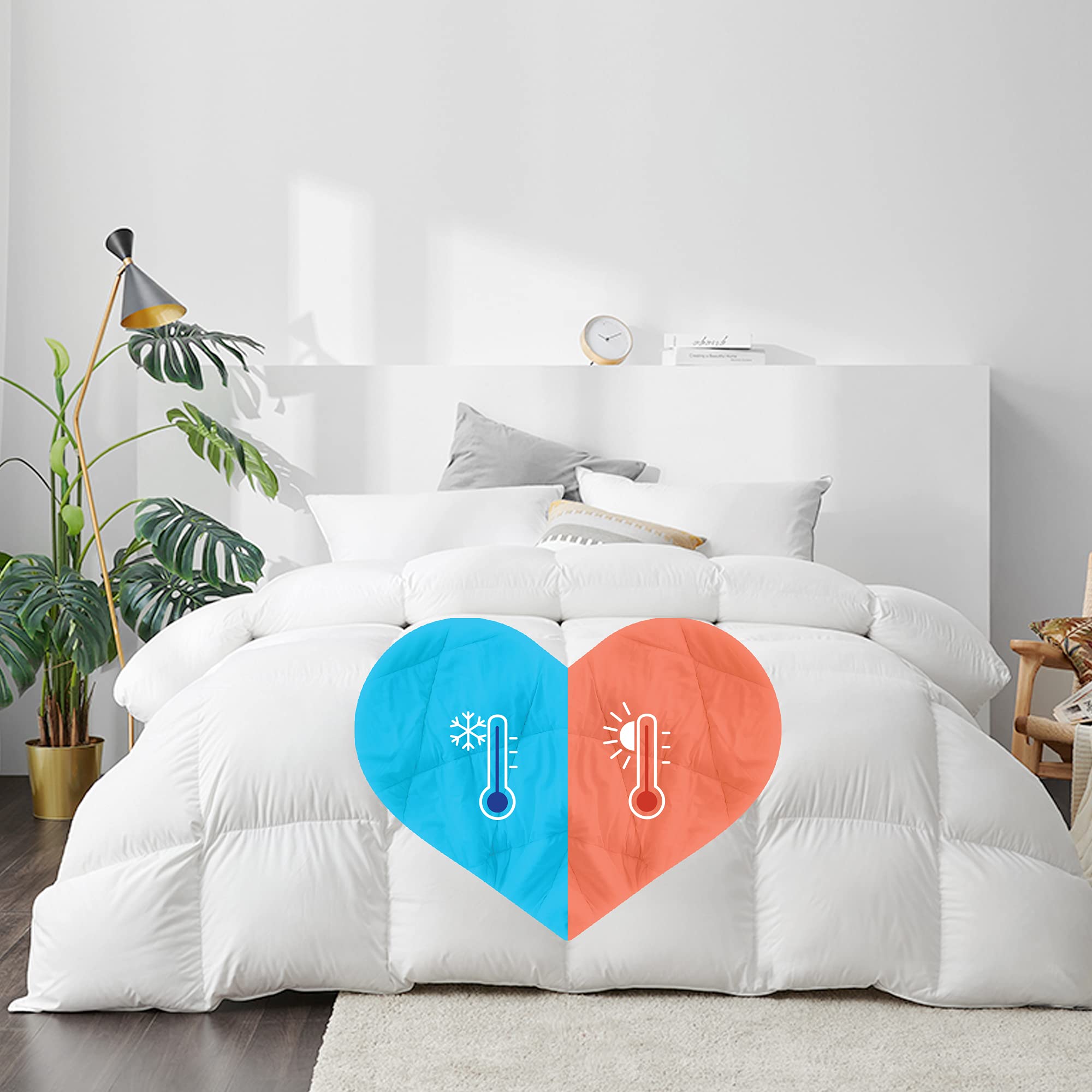 Highland Feather Dual Zone Hungarian White Goose Down Comforter