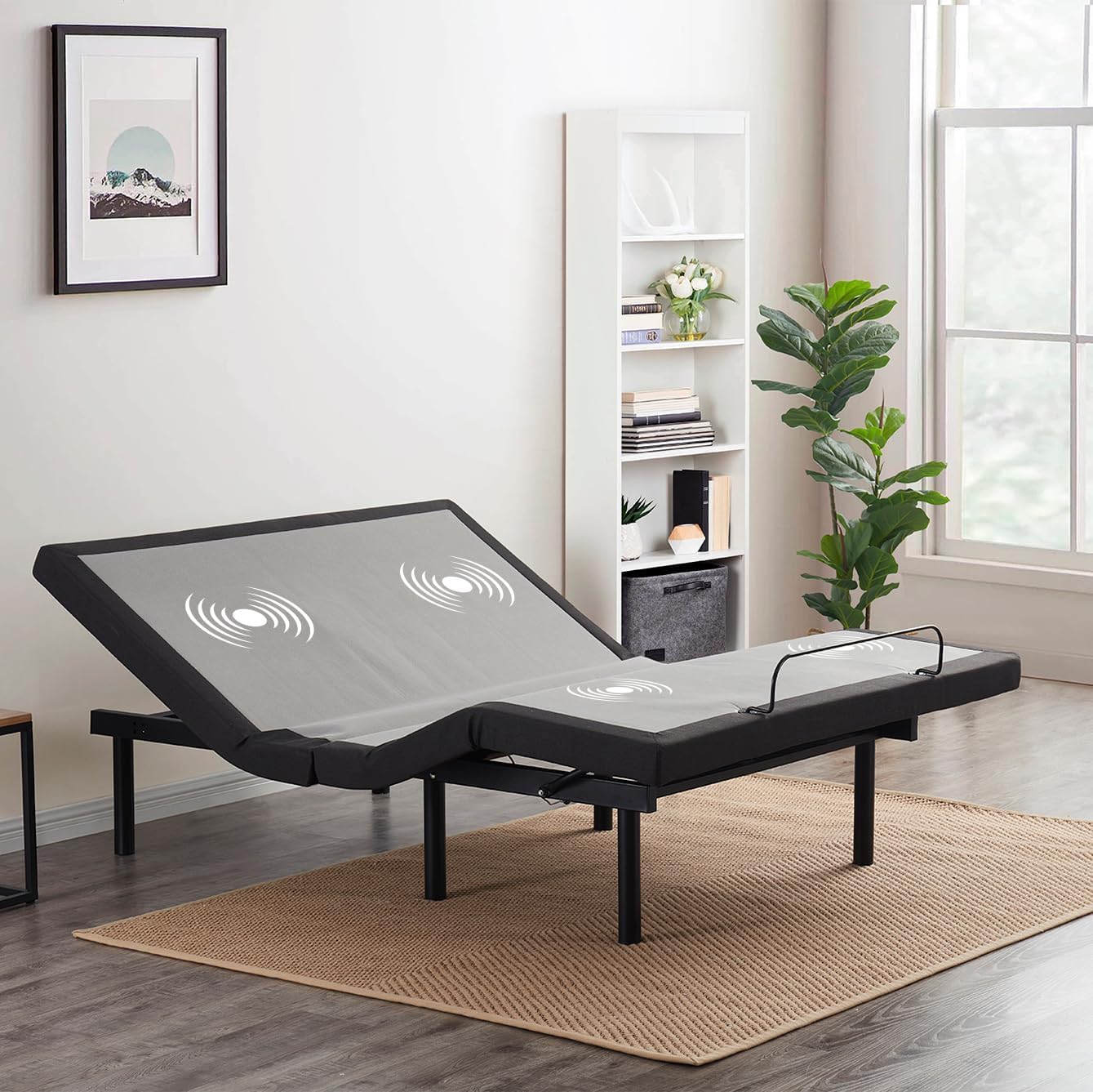 Adjustable Bed Frame, Zero Clearance Adjustable Massage Bed Frame